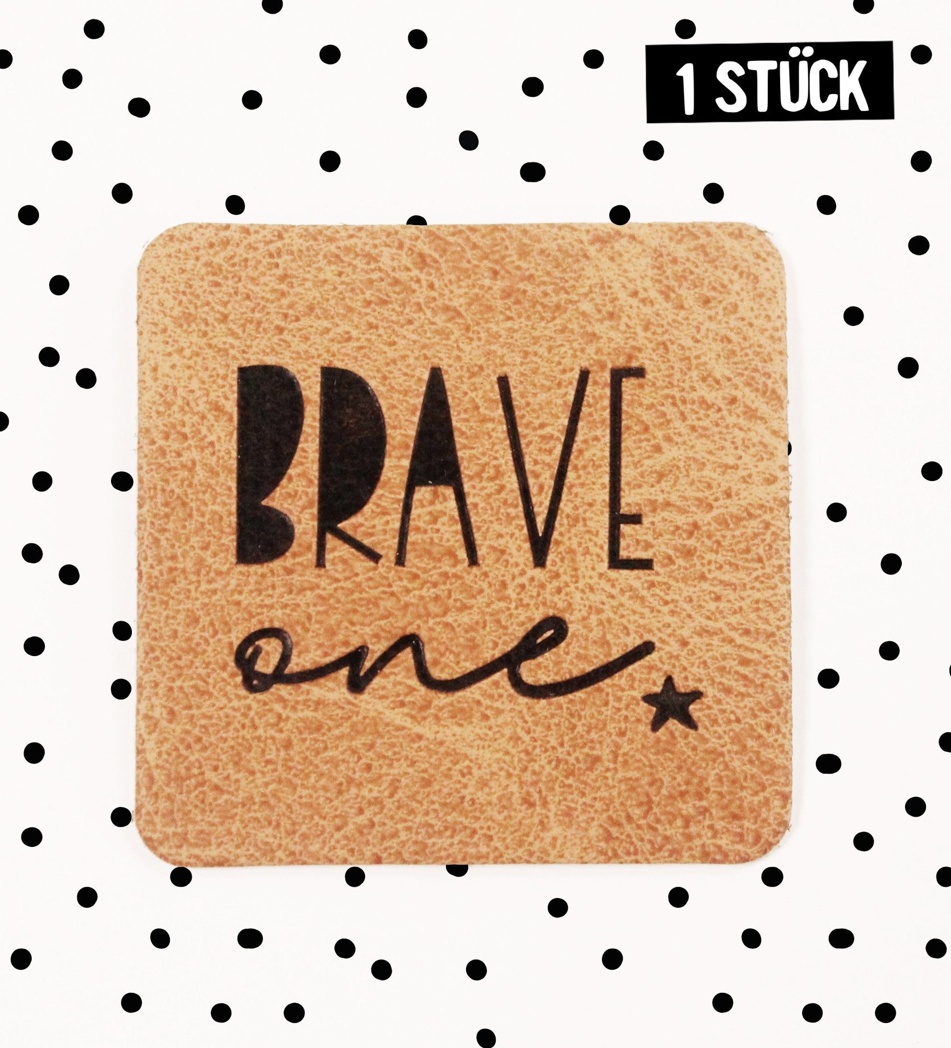 Kunstlederlabel - brave one *iron - on* - Paul & Clara