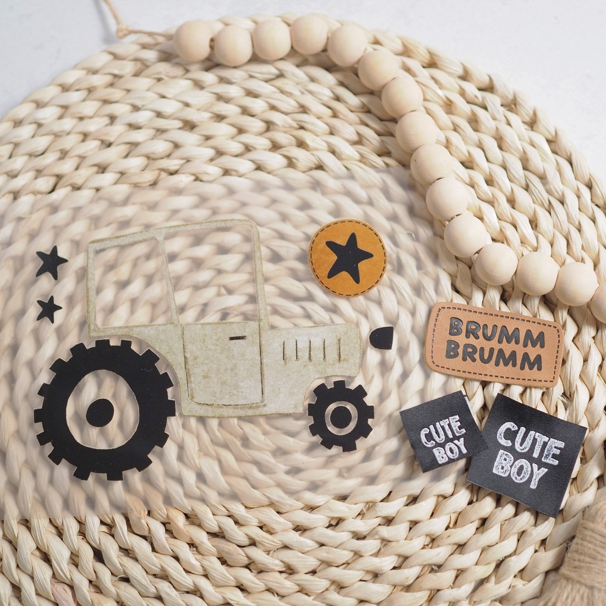 Kunstlederlabel - brumm brumm *iron - on* - Paul & Clara