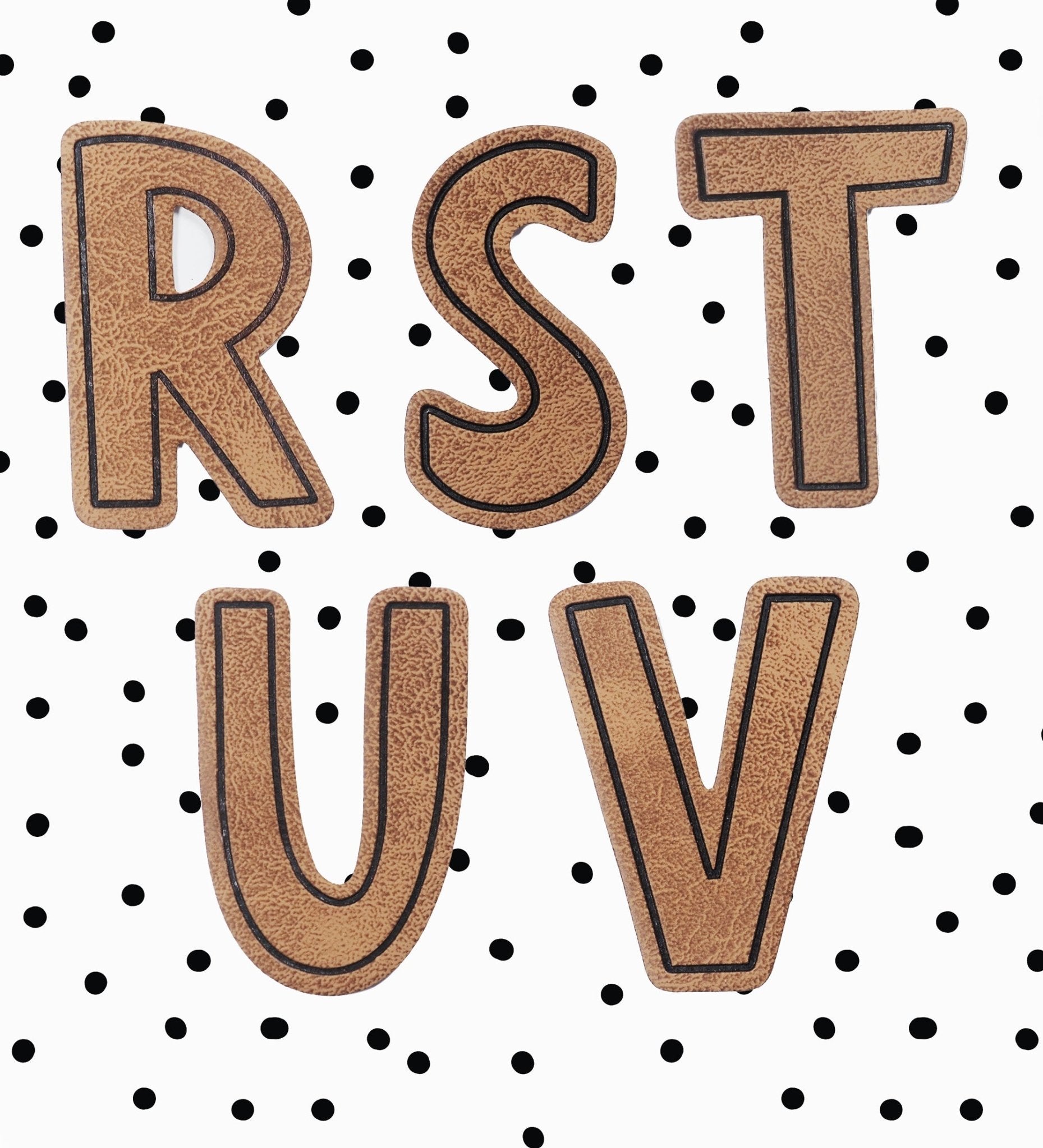 Kunstlederlabel - Buchstaben - SMALL - *iron - on* - Paul & Clara