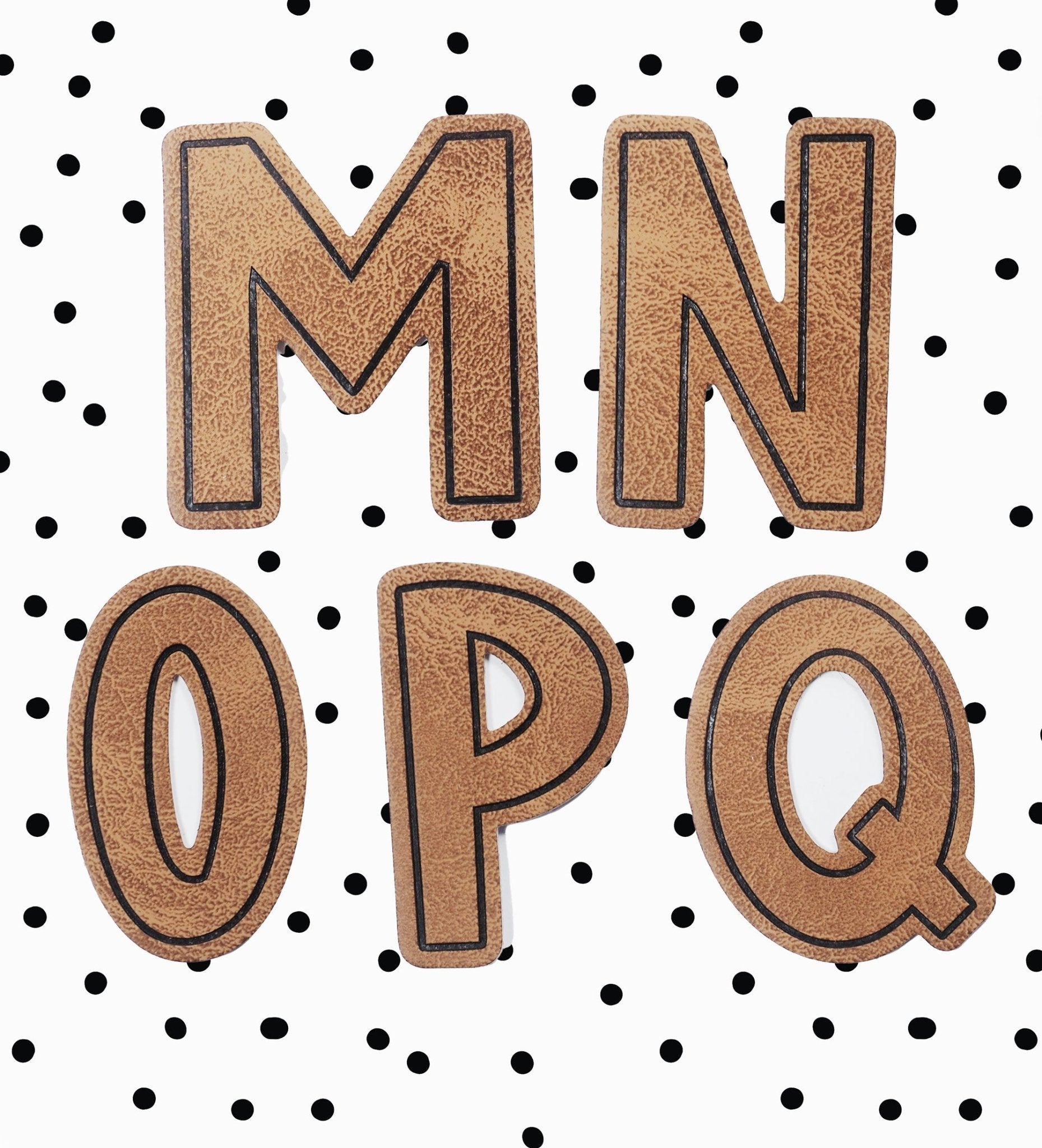 Kunstlederlabel - Buchstaben - SMALL - *iron - on* - Paul & Clara