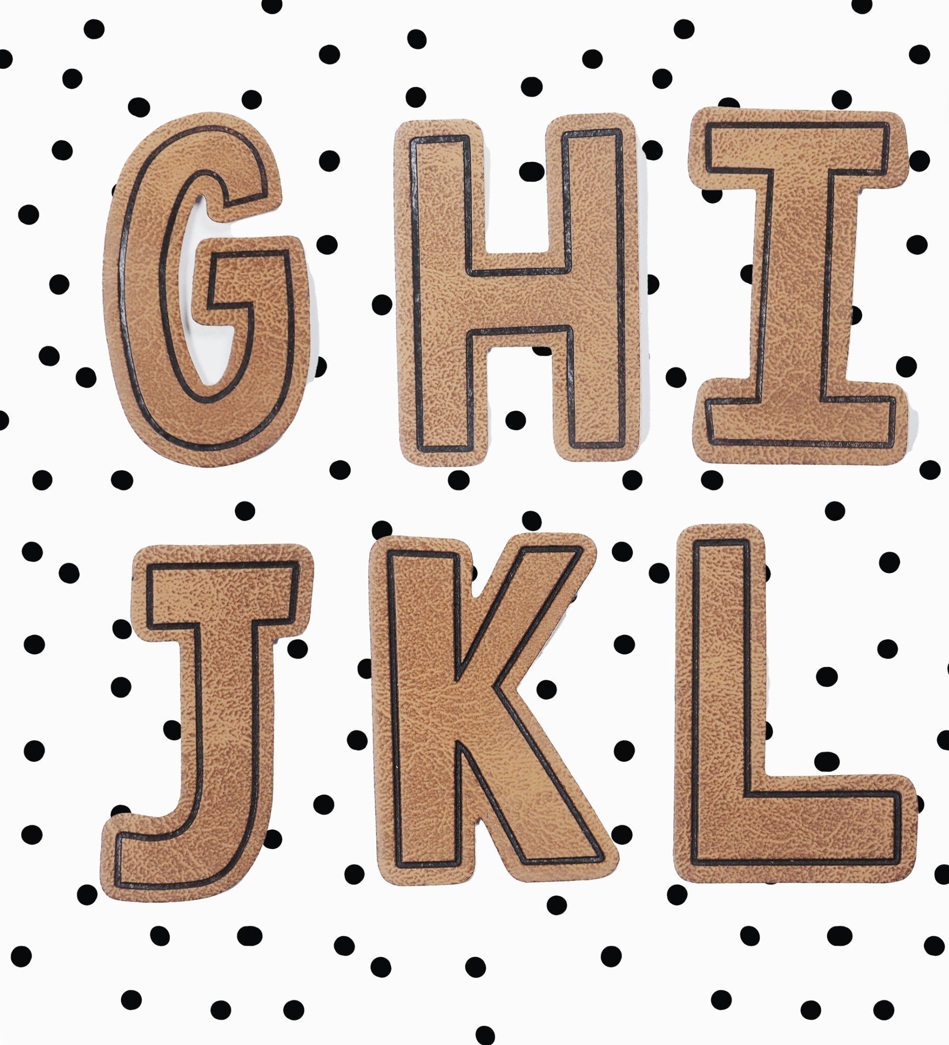 Kunstlederlabel - Buchstaben - XL - *iron - on* - Paul & Clara