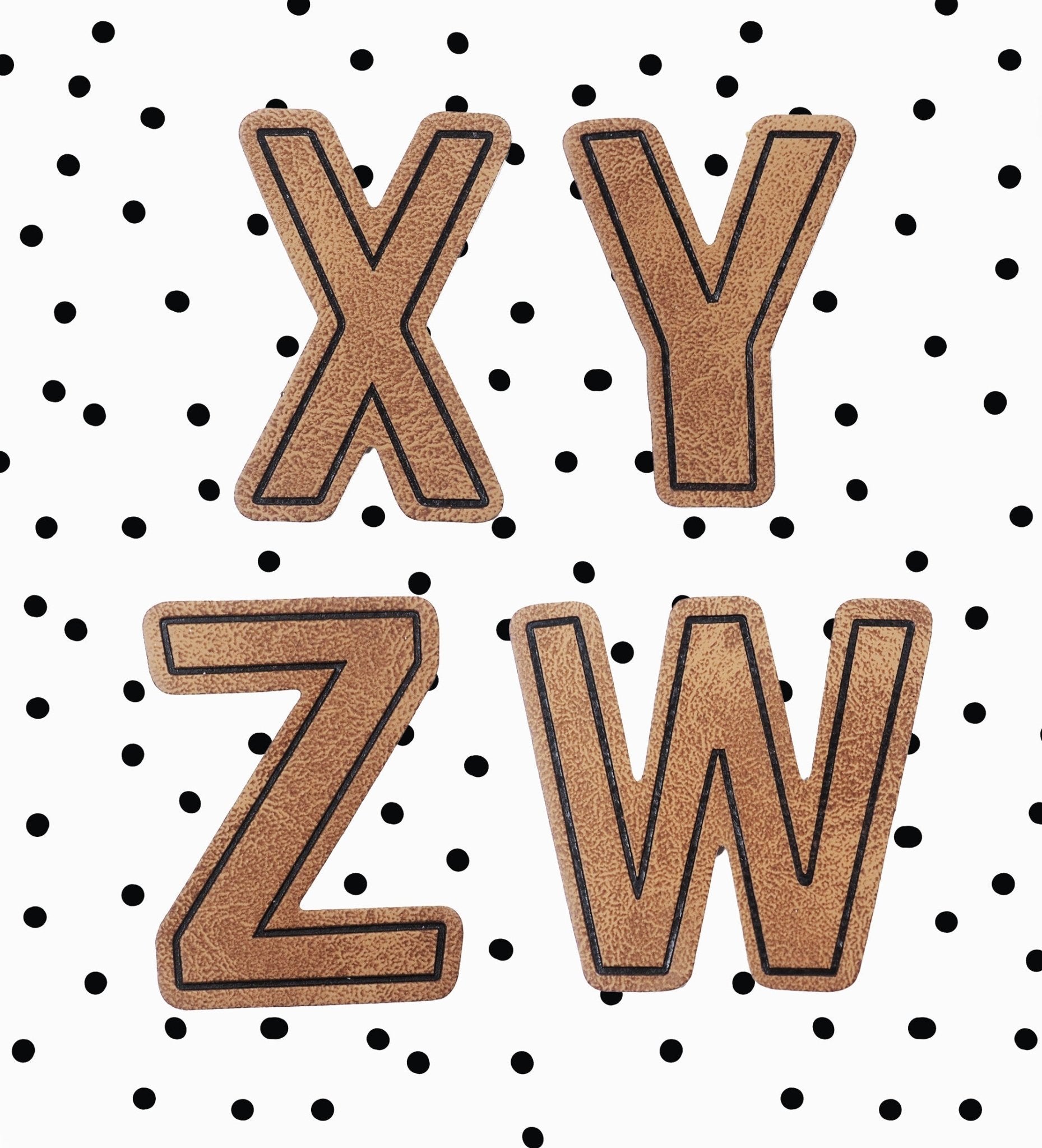 Kunstlederlabel - Buchstaben - XL - *iron - on* - Paul & Clara