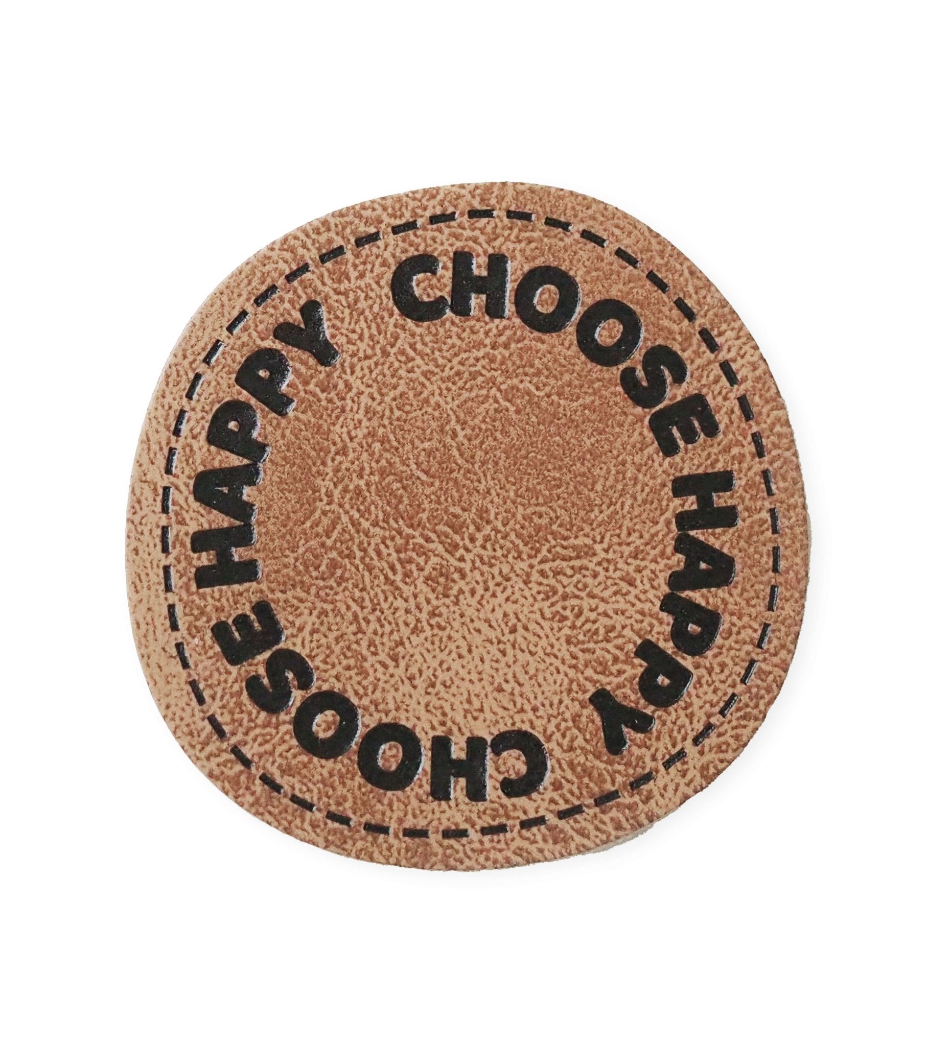 Kunstlederlabel - choose happy *iron - on* - Paul & Clara
