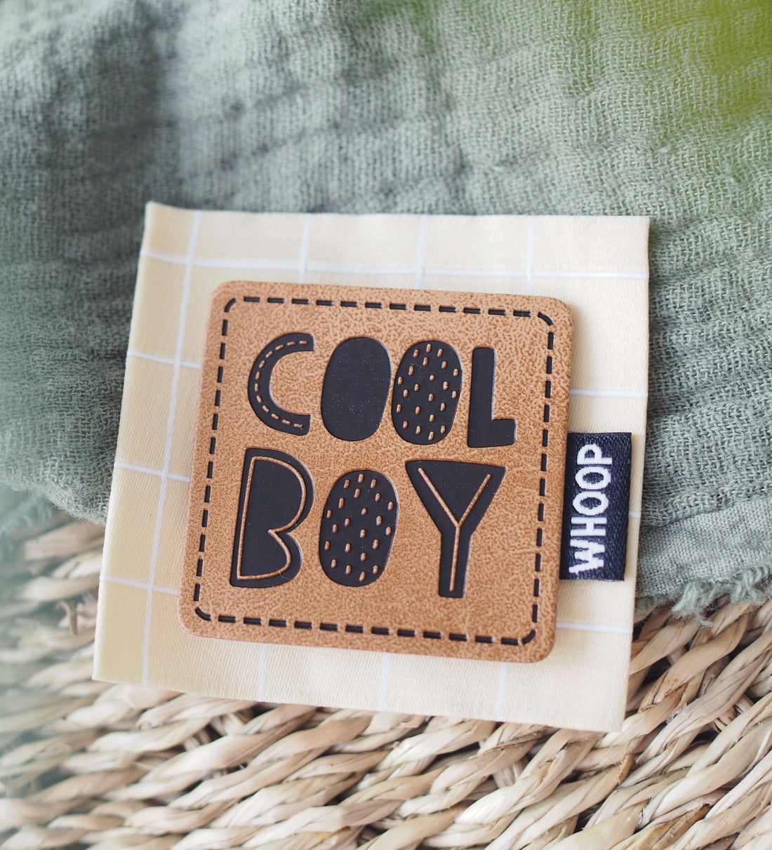 Kunstlederlabel - cool boy *iron - on* - Paul & Clara