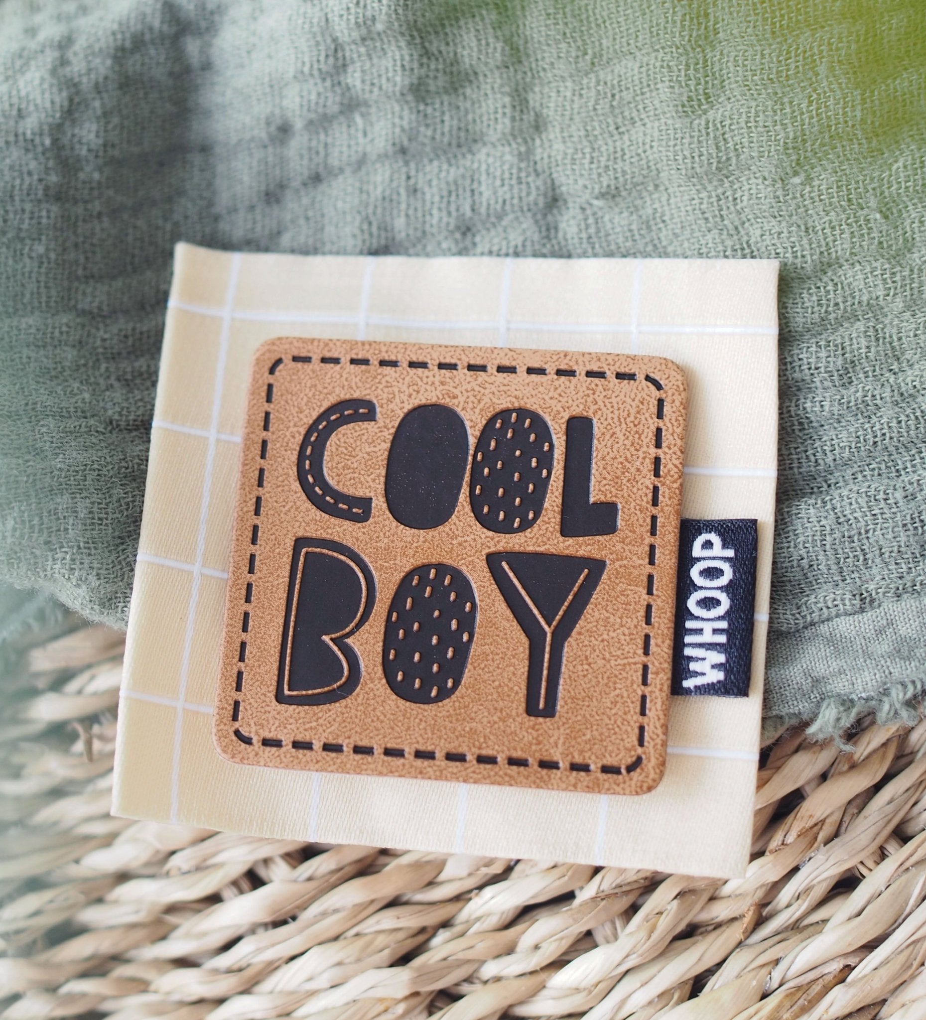 Kunstlederlabel - cool boy *iron - on* - Paul & Clara