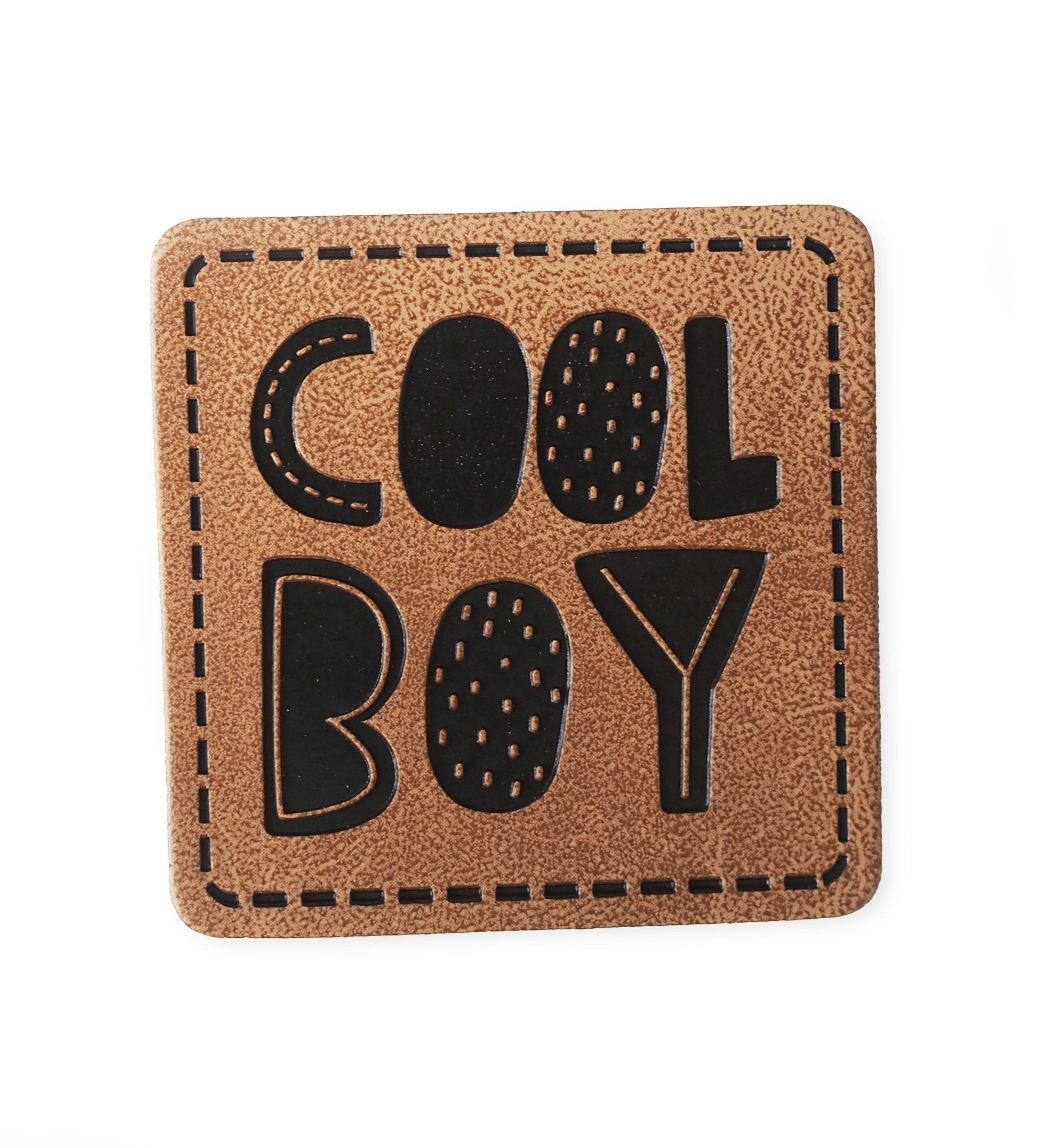 Kunstlederlabel - cool boy *iron - on* - Paul & Clara