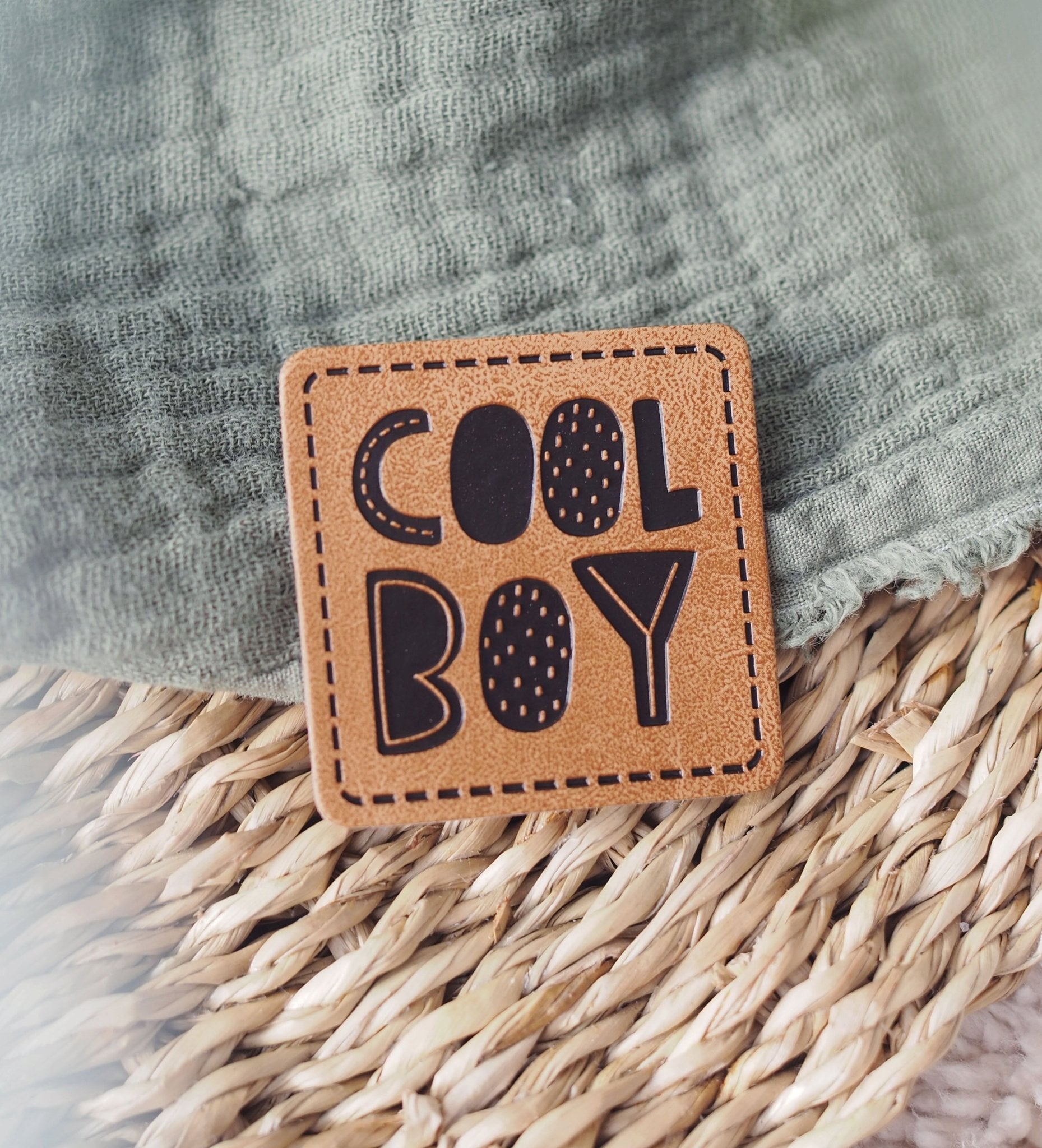 Kunstlederlabel - cool boy *iron - on* - Paul & Clara