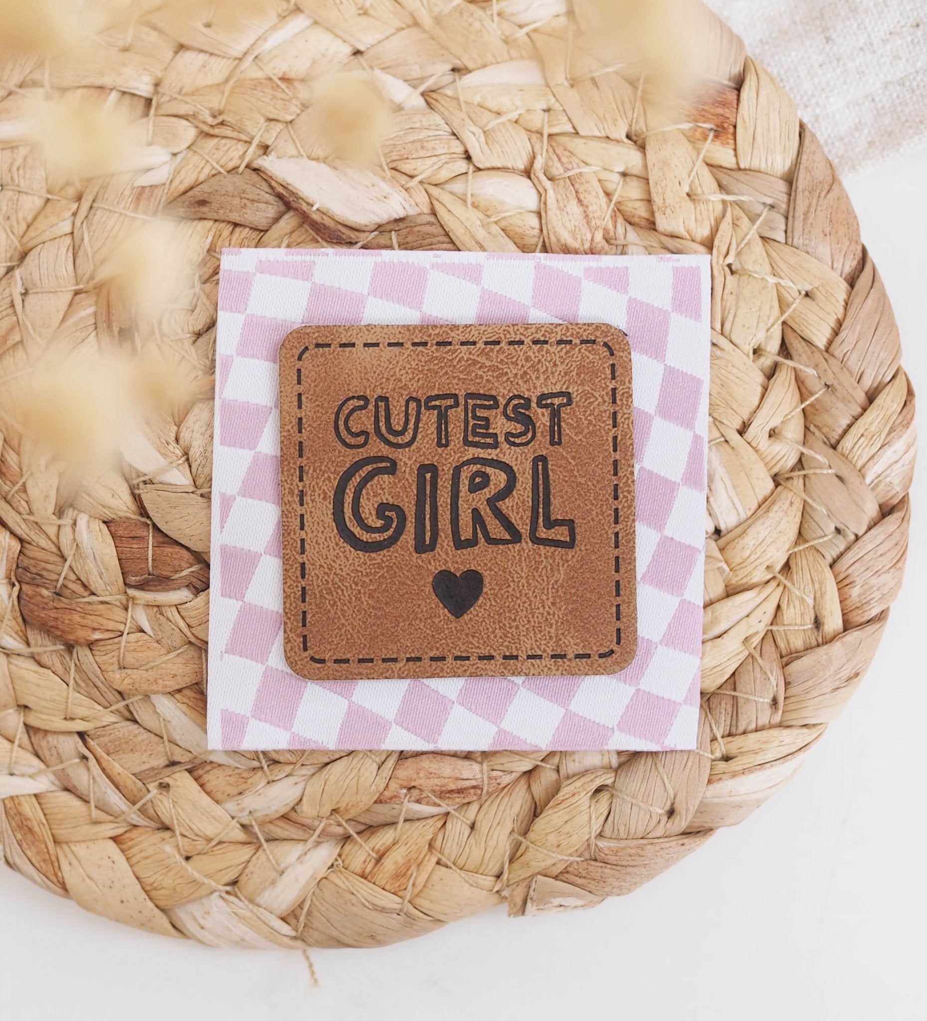 Kunstlederlabel - cutest girl *iron - on* - Paul & Clara
