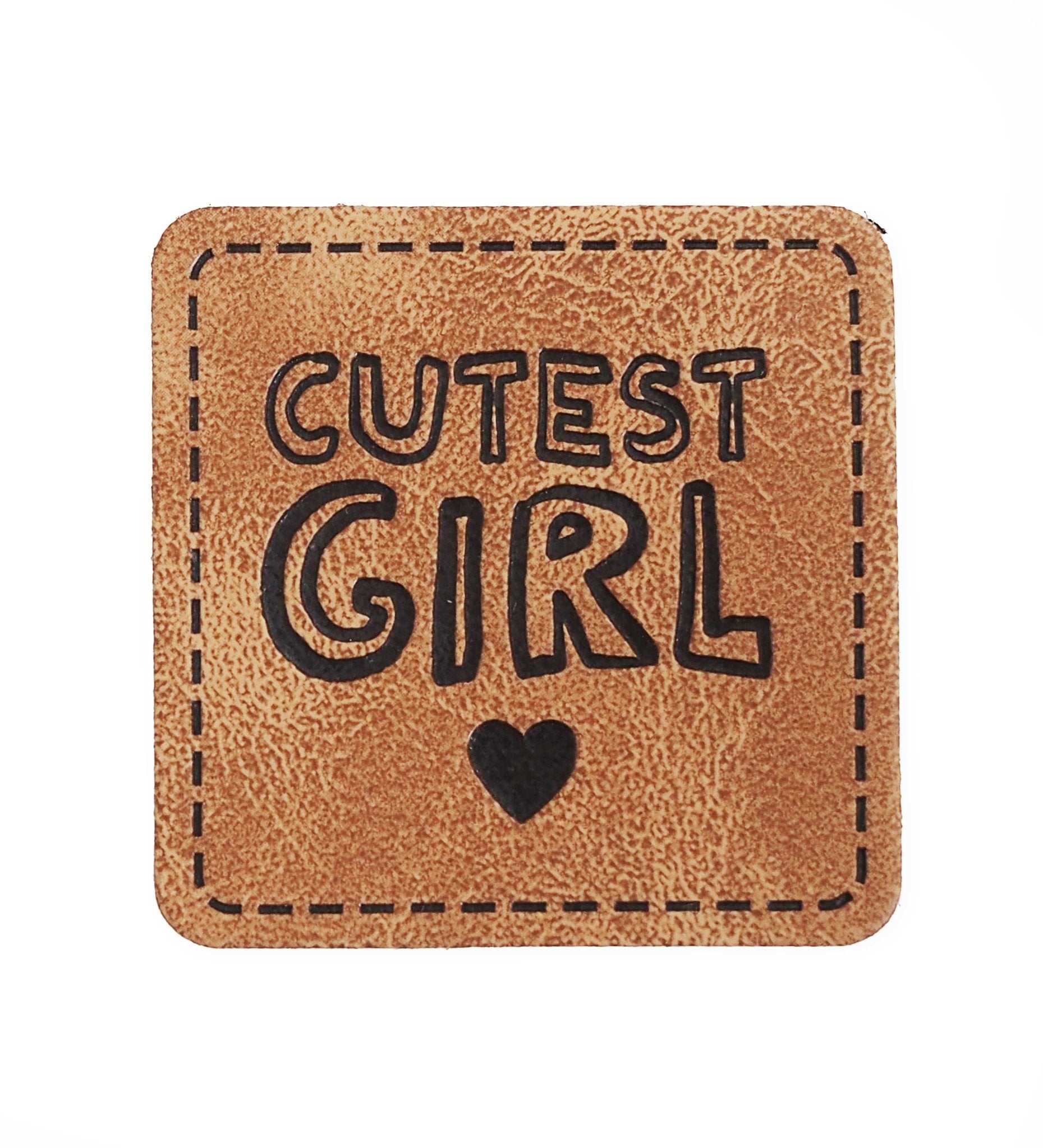 Kunstlederlabel - cutest girl *iron - on* - Paul & Clara