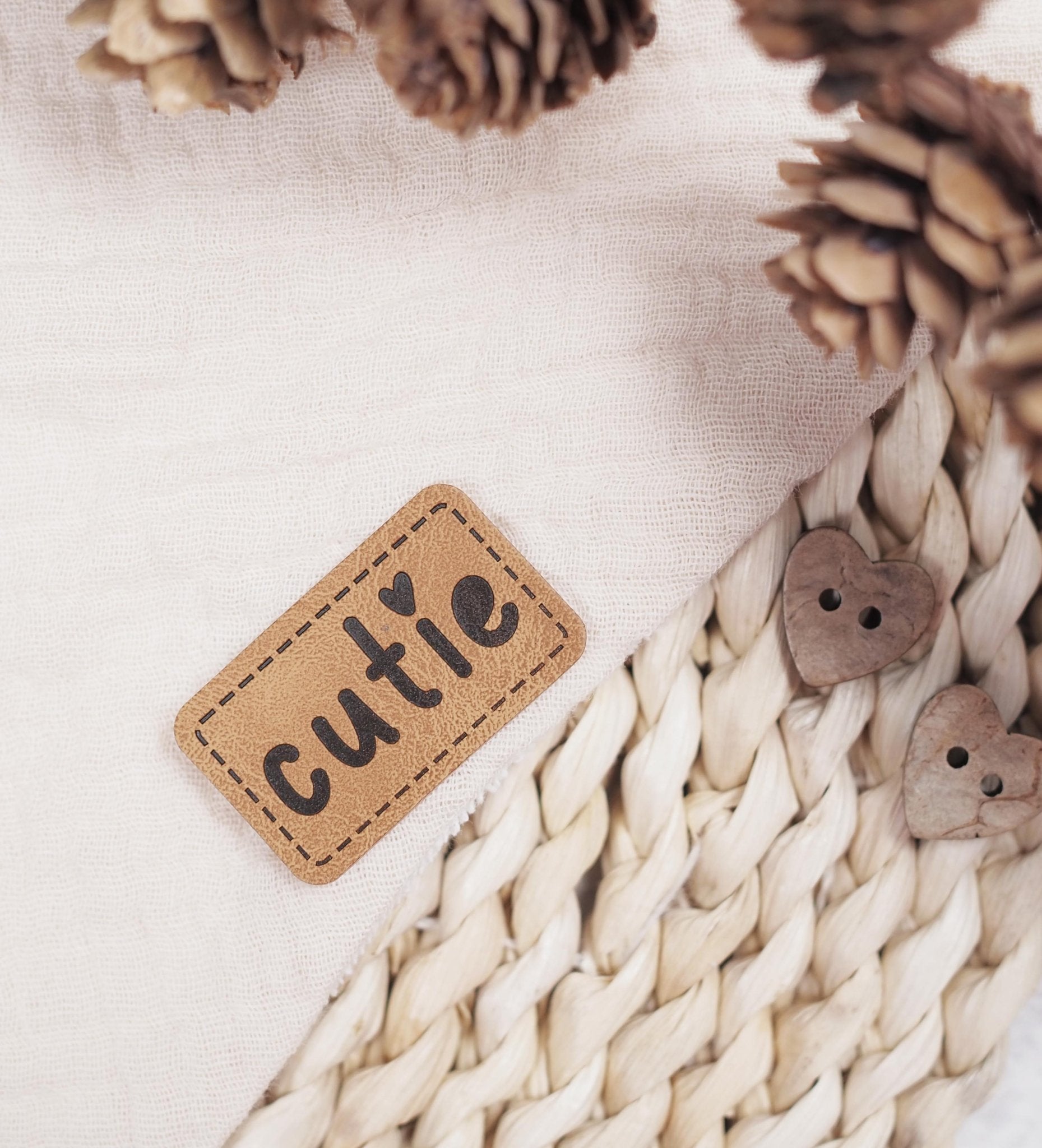 Kunstlederlabel - cutie *iron - on* - Paul & Clara