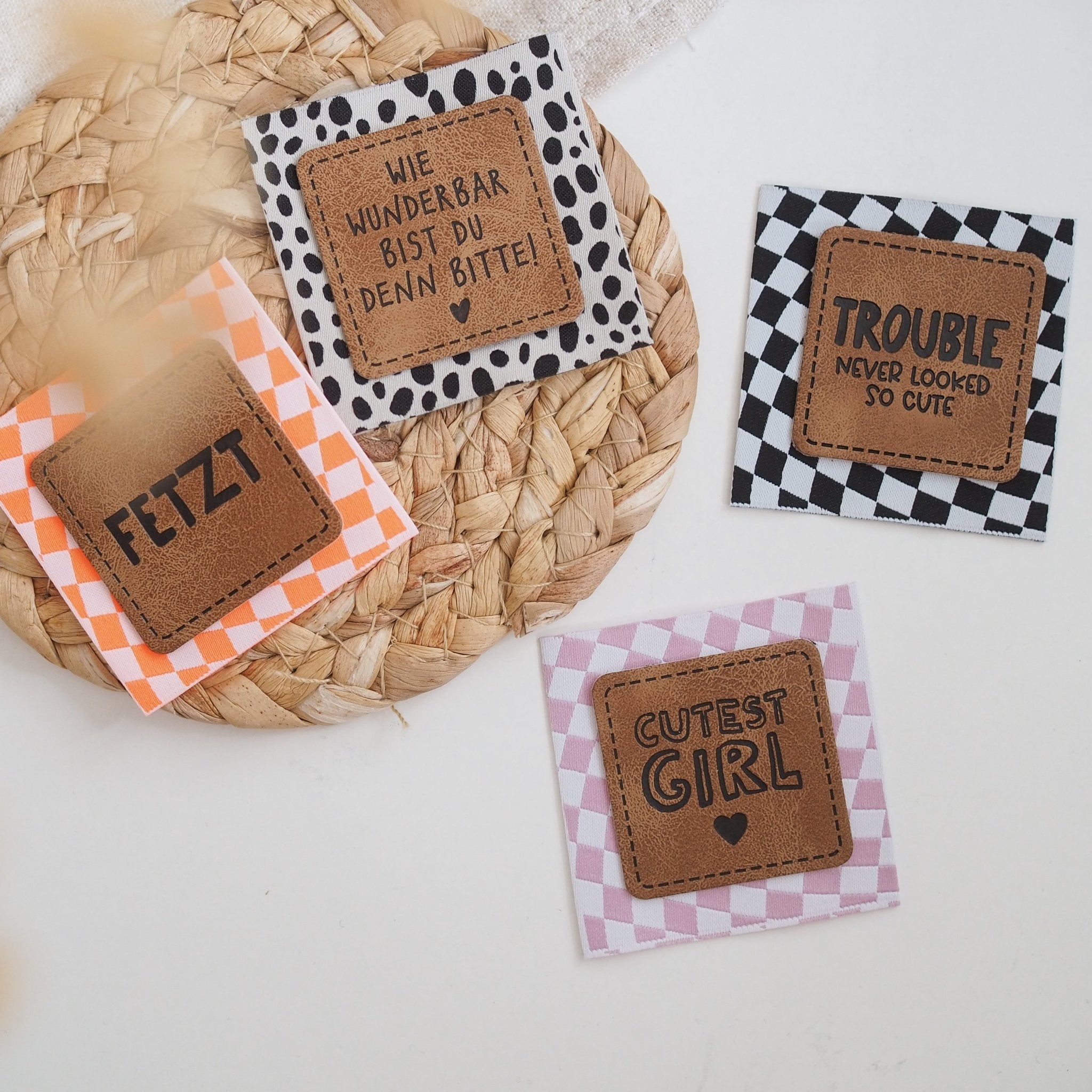 Kunstlederlabel - fetzt *iron - on* - Paul & Clara