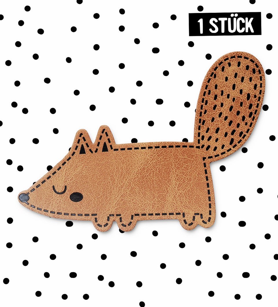 Kunstlederlabel - Fuchs *iron - on* - Paul & Clara