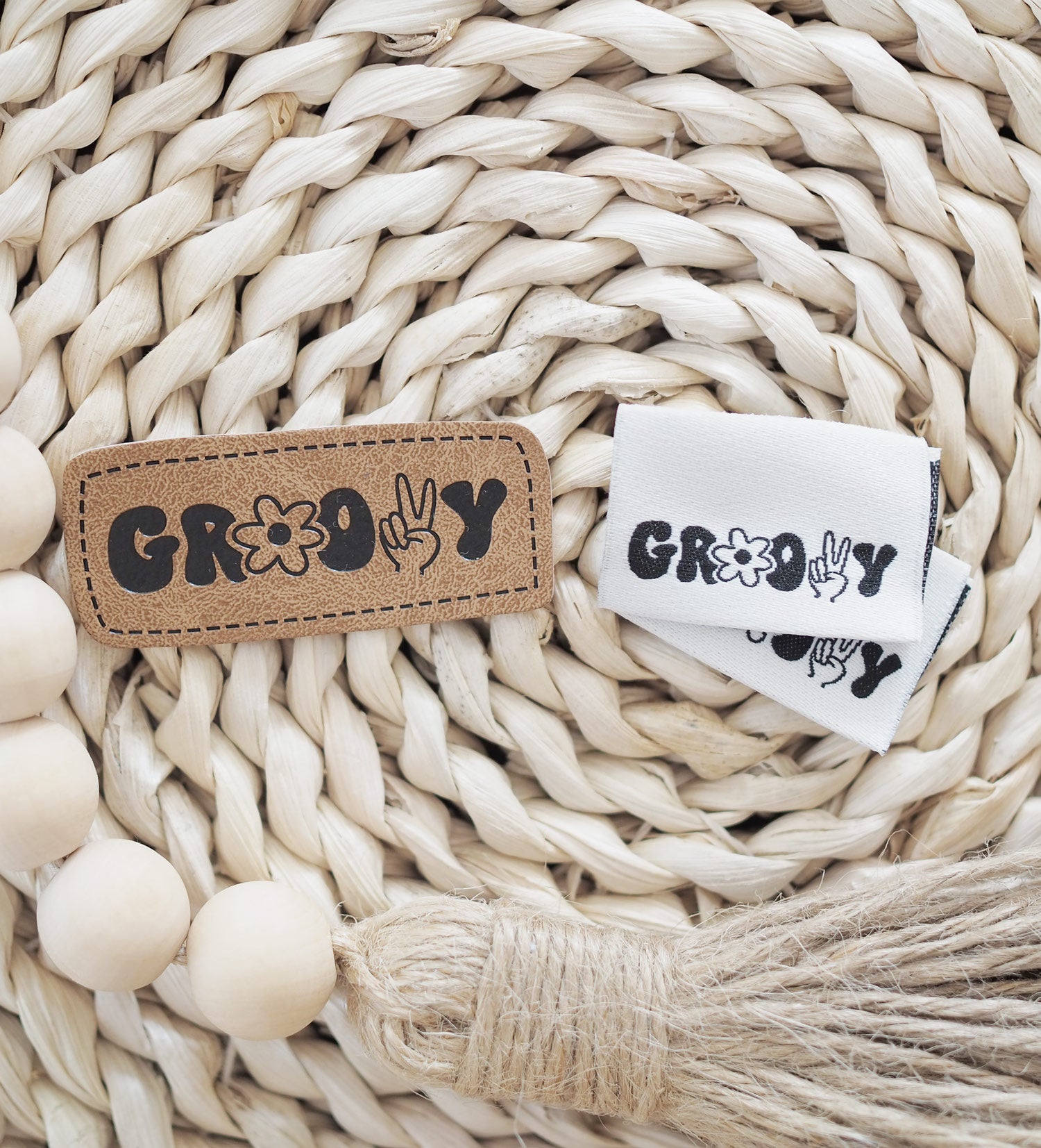 Kunstlederlabel - groovy *iron - on* - Paul & Clara