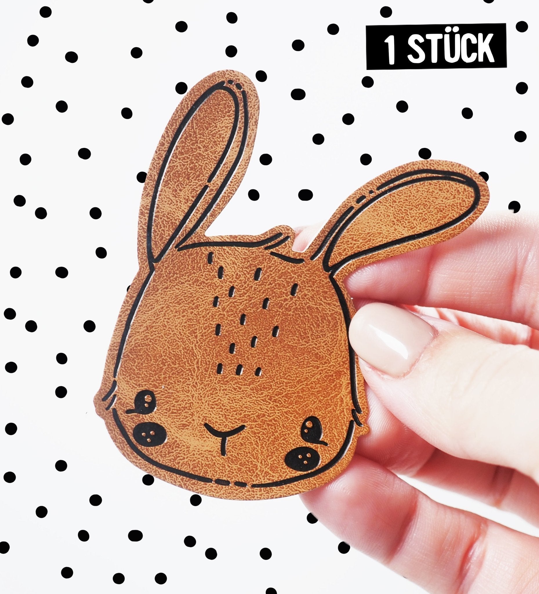 Kunstlederlabel - *Hase Ella* iron - on* - Paul & Clara