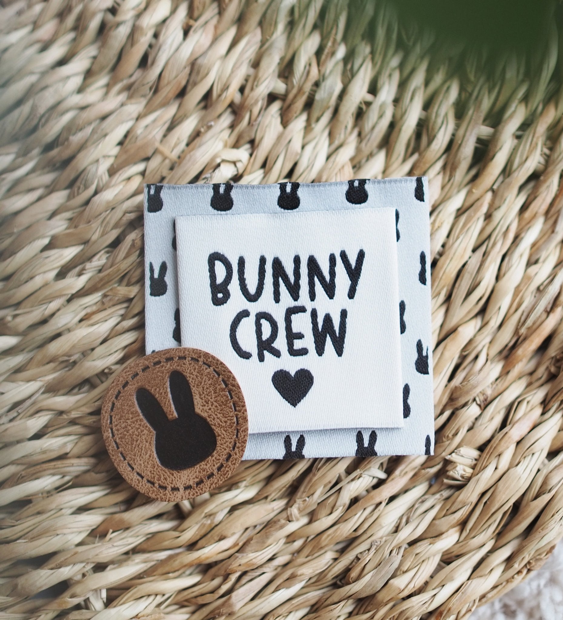 Kunstlederlabel - Hase *iron - on* - Paul & Clara