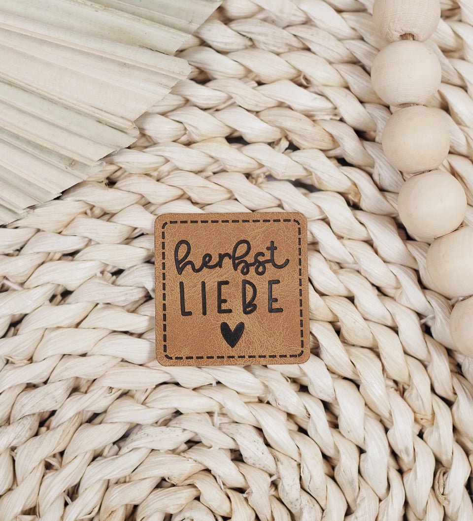 Kunstlederlabel - Herbst Liebe *iron - on* - Paul & Clara