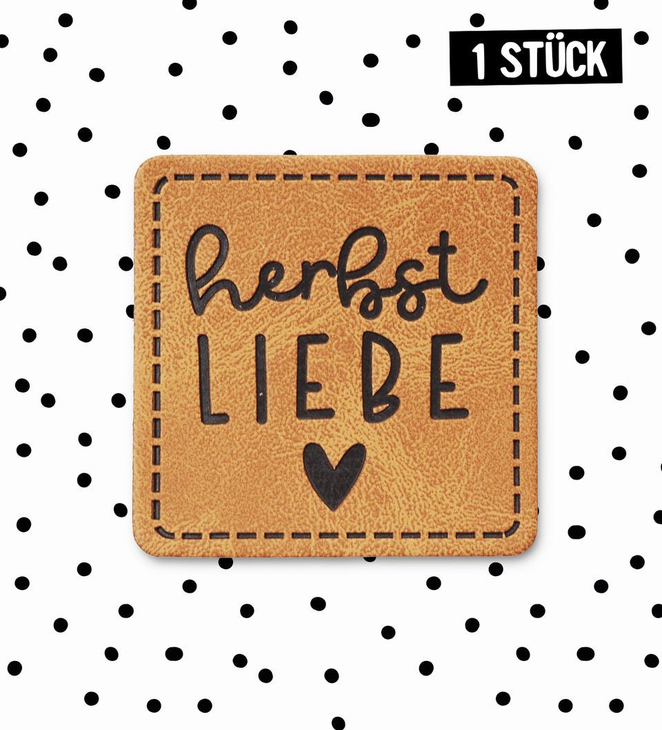 Kunstlederlabel - Herbst Liebe *iron - on* - Paul & Clara