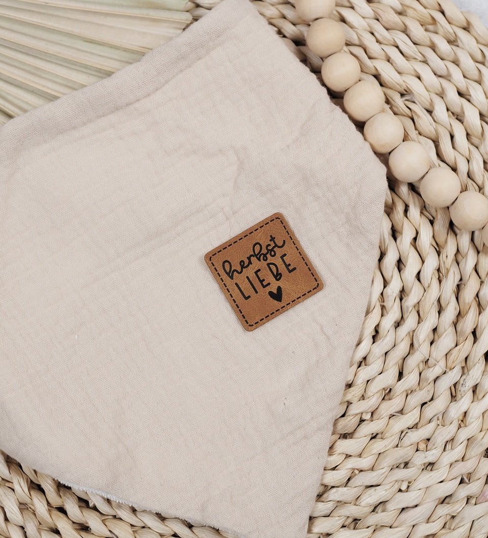 Kunstlederlabel - Herbst Liebe *iron - on* - Paul & Clara