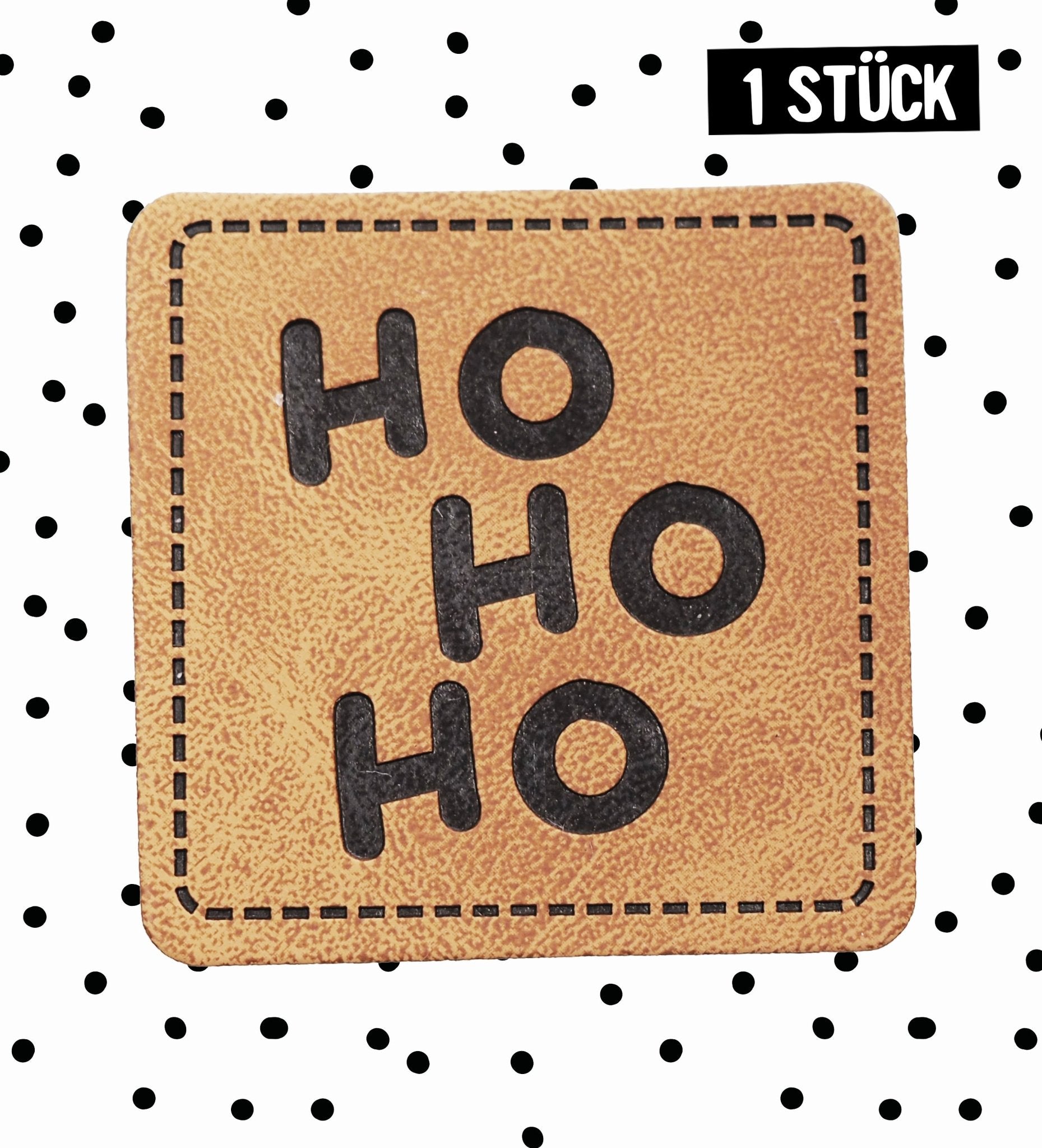 Kunstlederlabel - ho ho ho *iron - on* - Paul & Clara