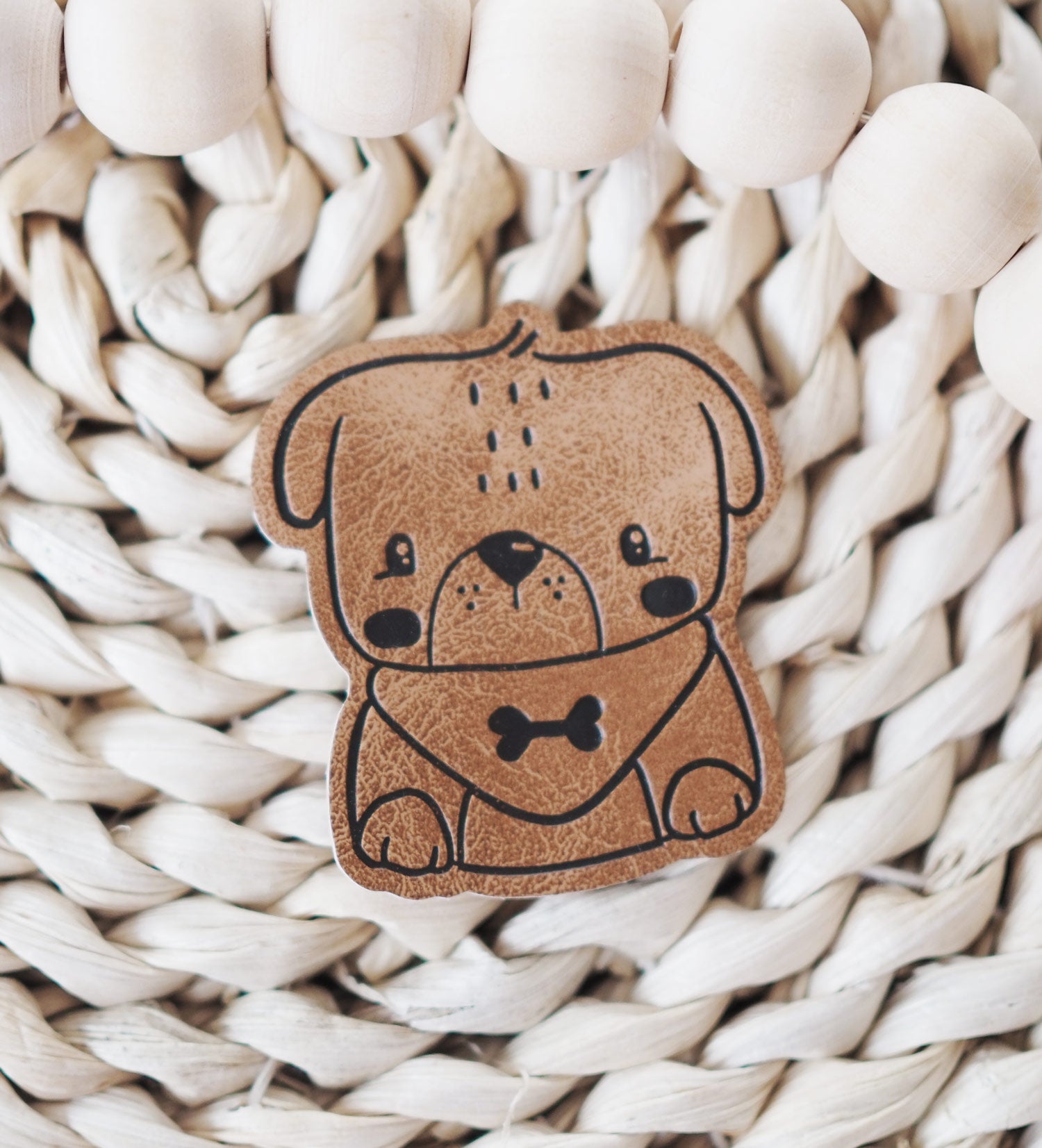 Kunstlederlabel - Hund *iron - on* - Paul & Clara