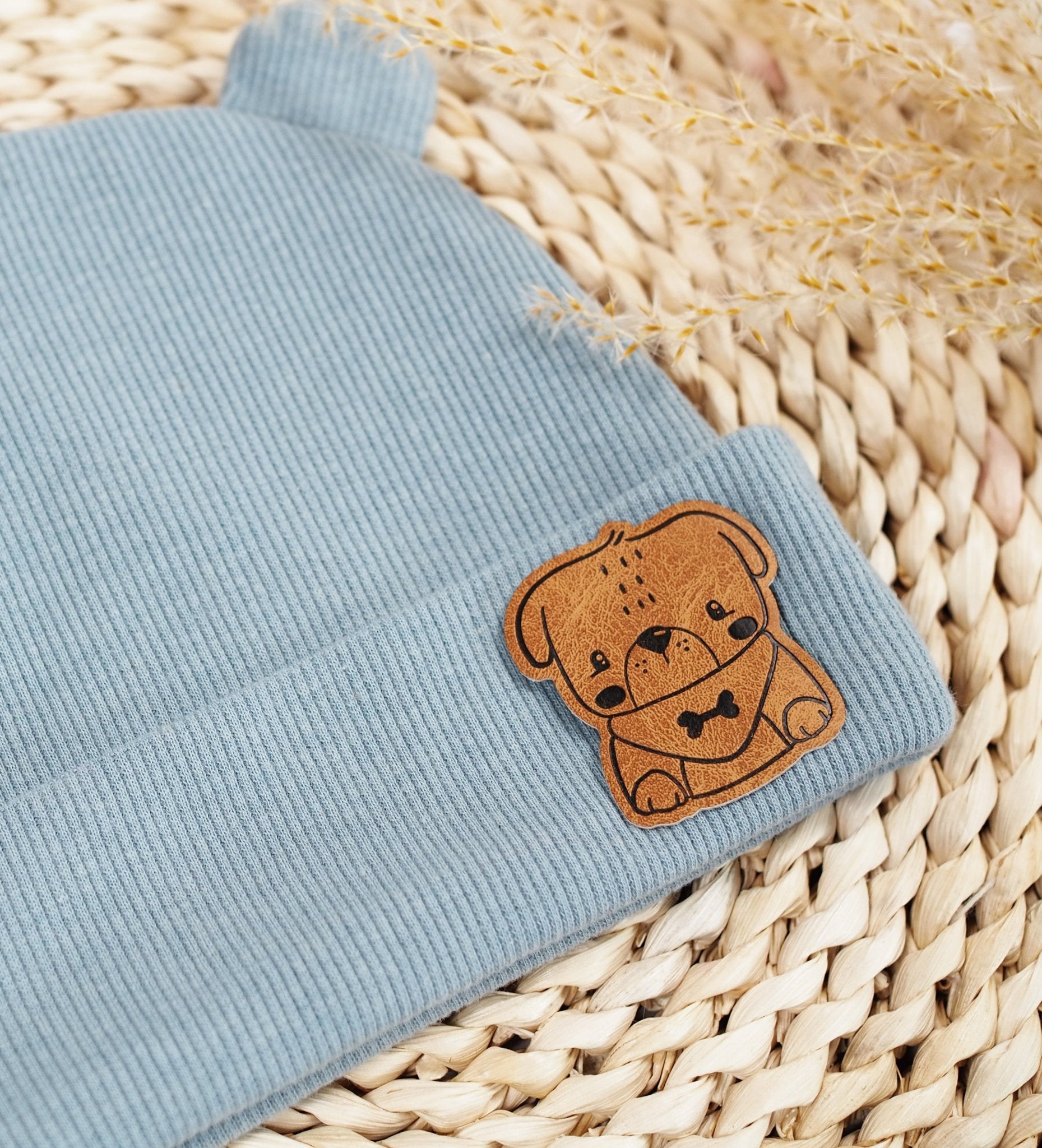 Kunstlederlabel - Hund *iron - on* - Paul & Clara