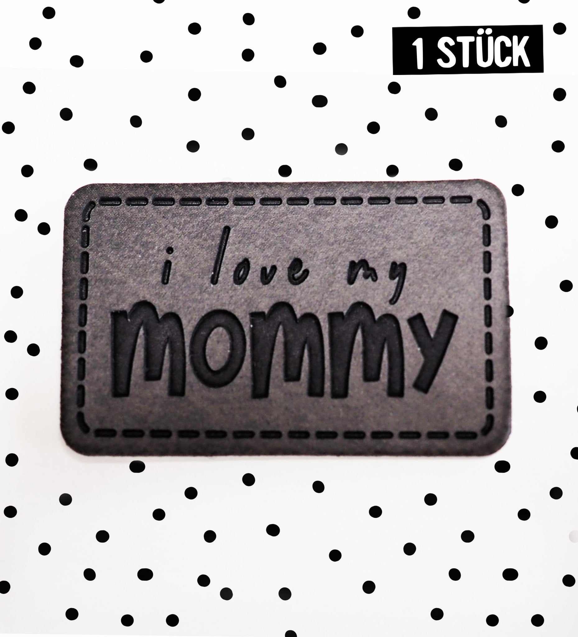 Kunstlederlabel - I love my mommy *iron - on* - Paul & Clara