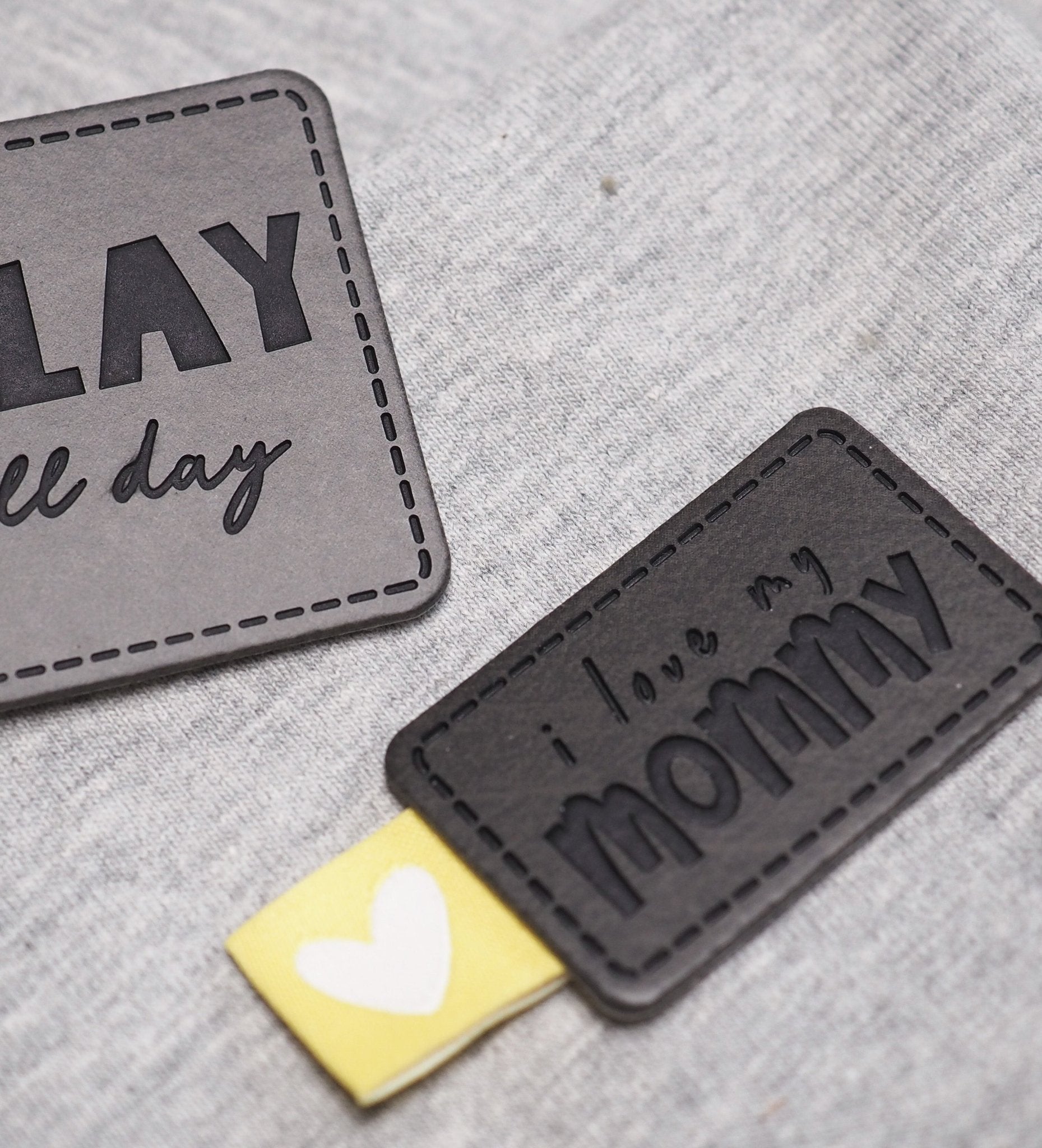 Kunstlederlabel - I love my mommy *iron - on* - Paul & Clara