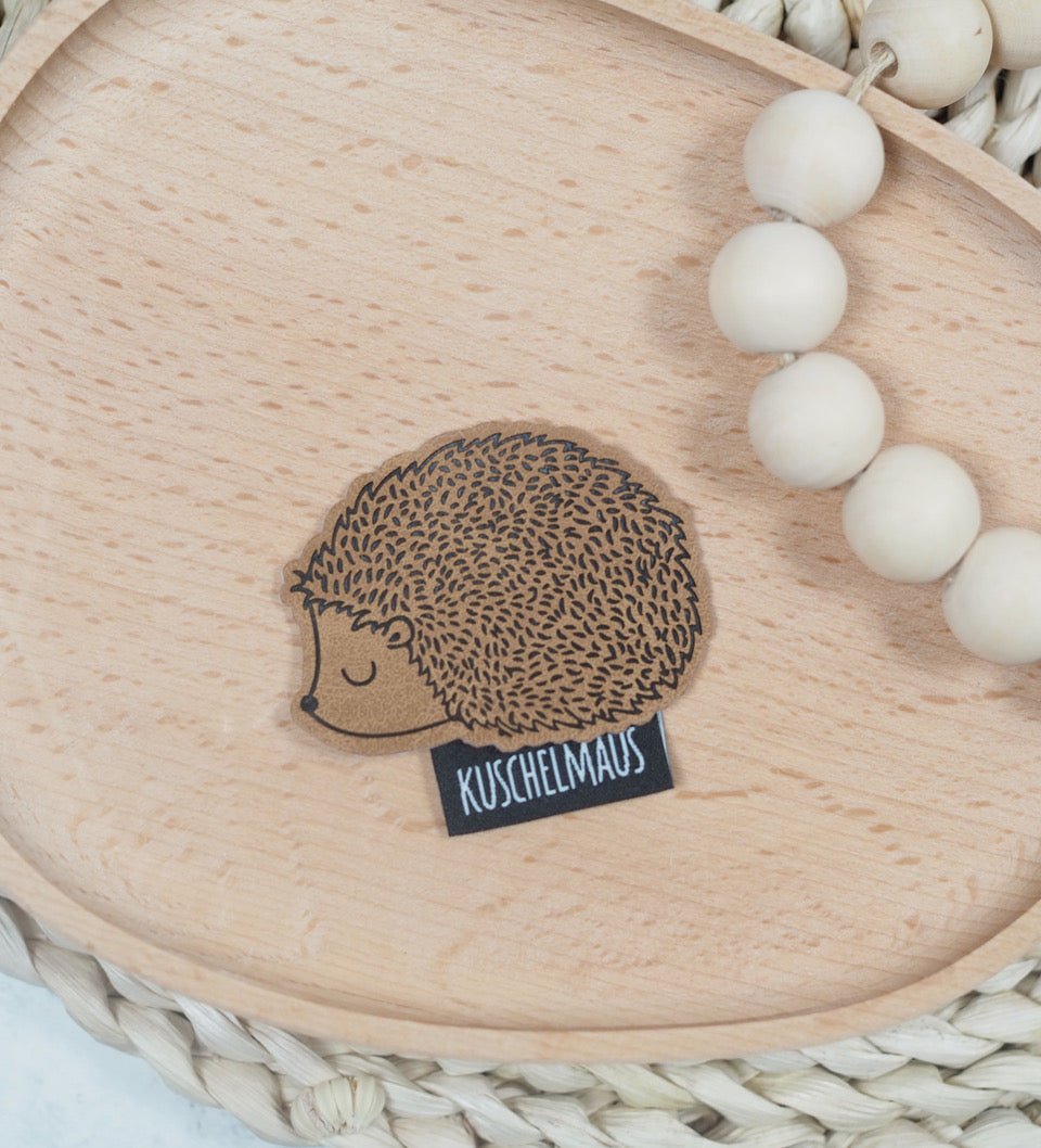 Kunstlederlabel - Igel *iron - on* - Paul & Clara