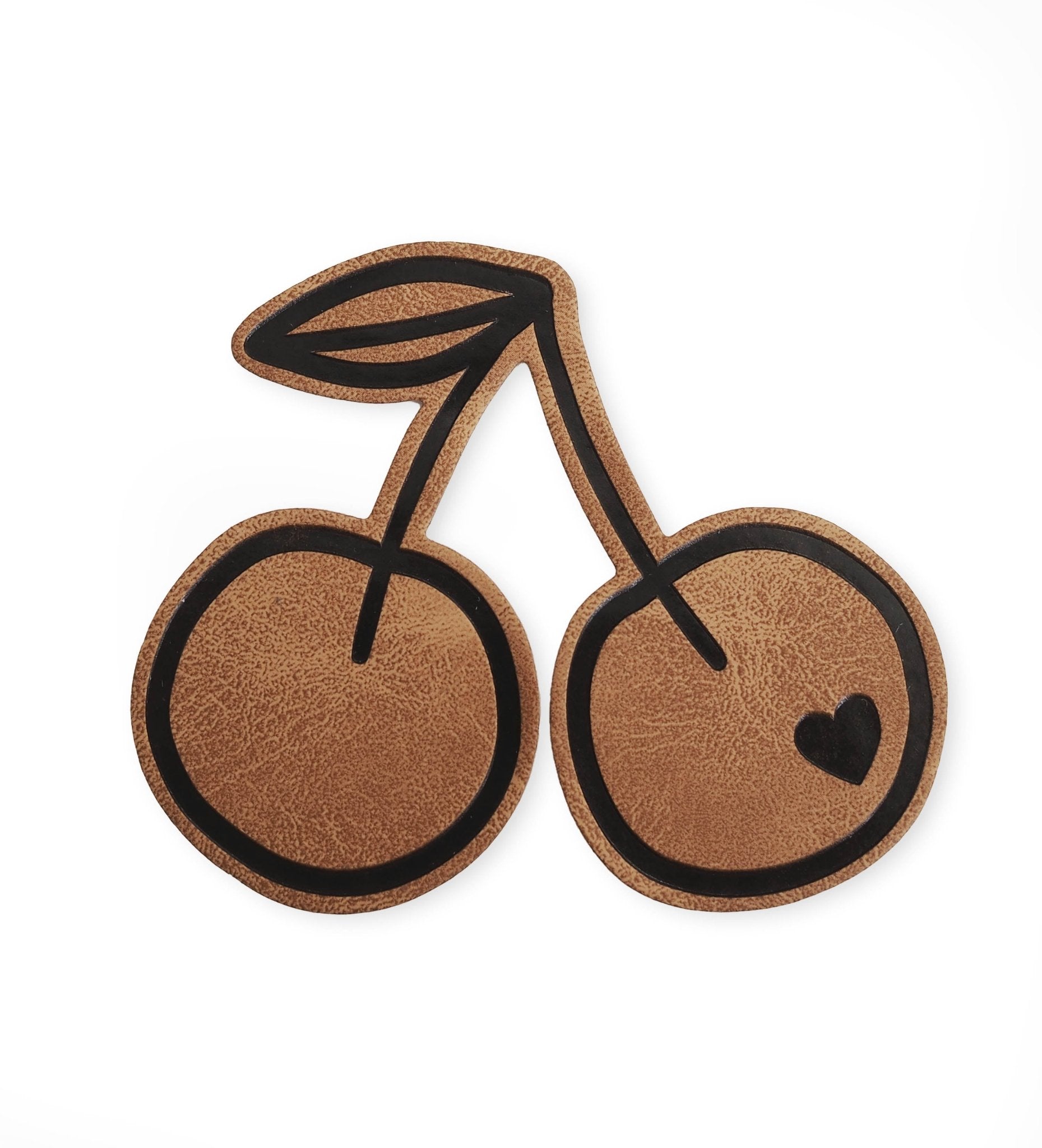 Kunstlederlabel - Kirsche *iron - on* - Paul & Clara