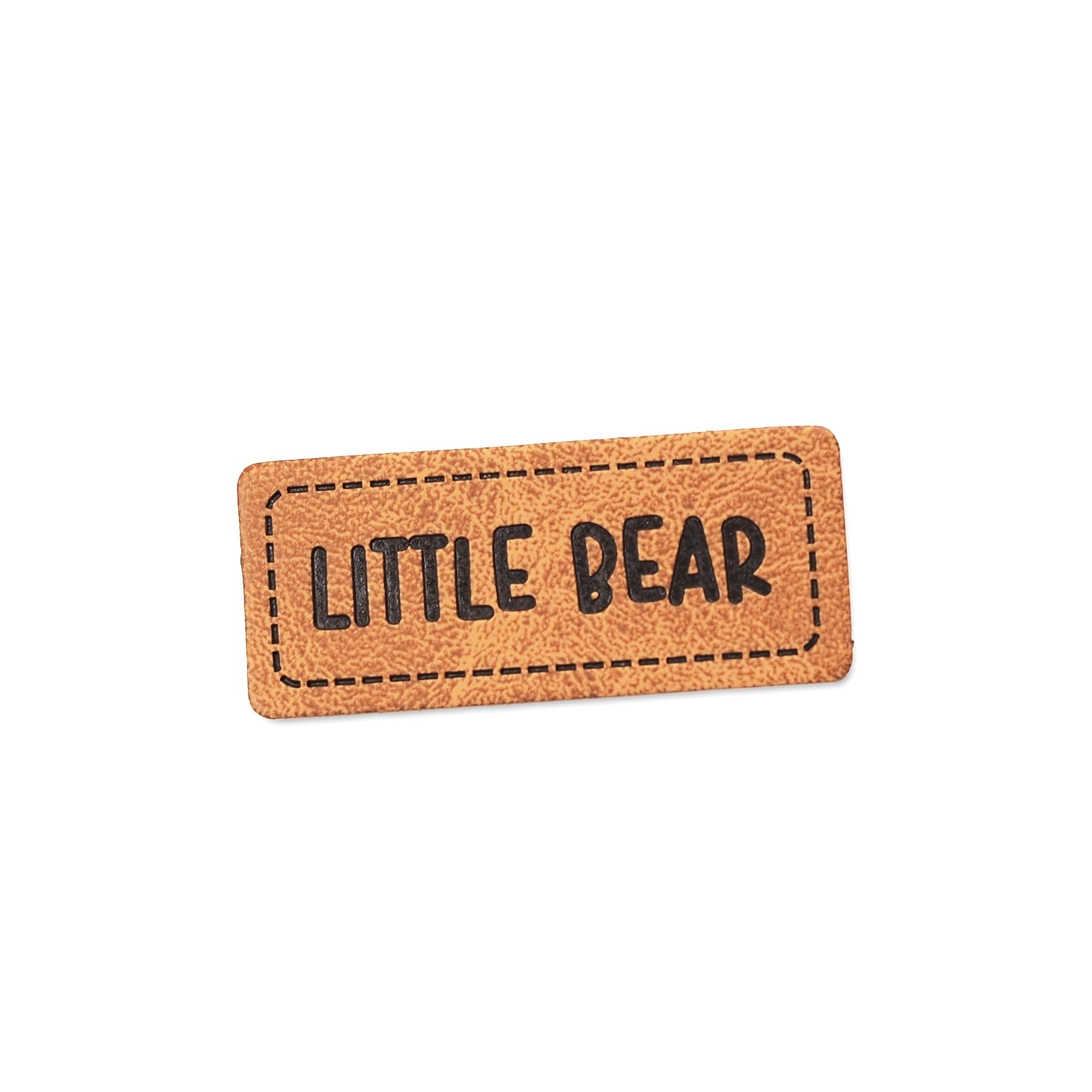 Kunstlederlabel - little bear *iron - on* - Paul & Clara