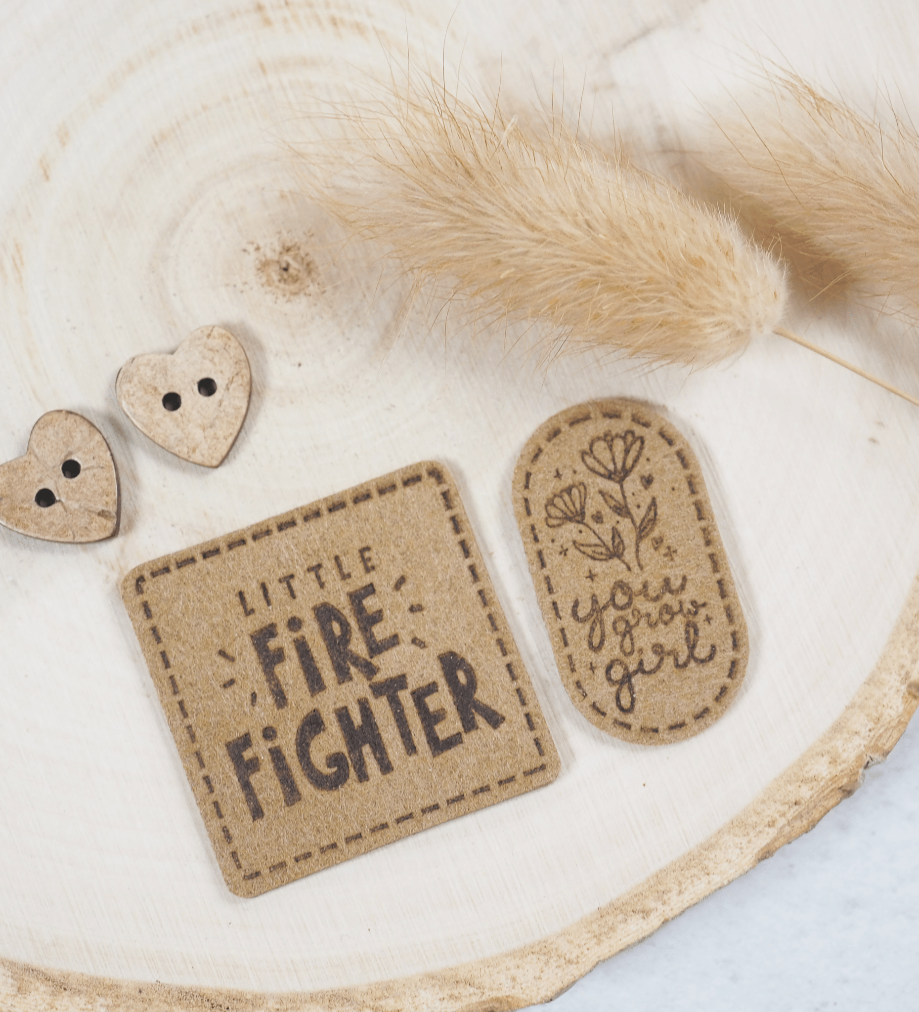 Kunstlederlabel - little fire fighter *iron - on* - Paul & Clara