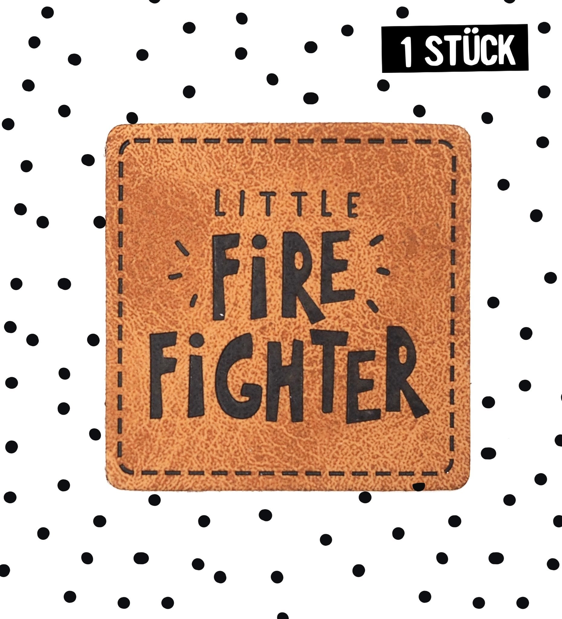 Kunstlederlabel - little fire fighter *iron - on* - Paul & Clara