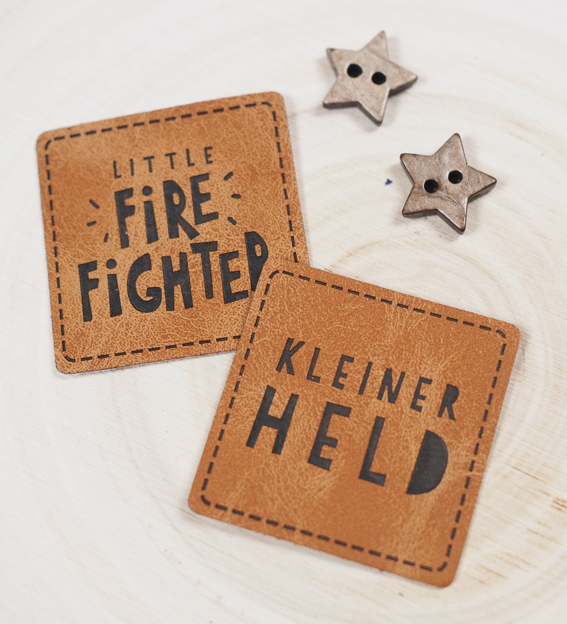 Kunstlederlabel - little fire fighter *iron - on* - Paul & Clara