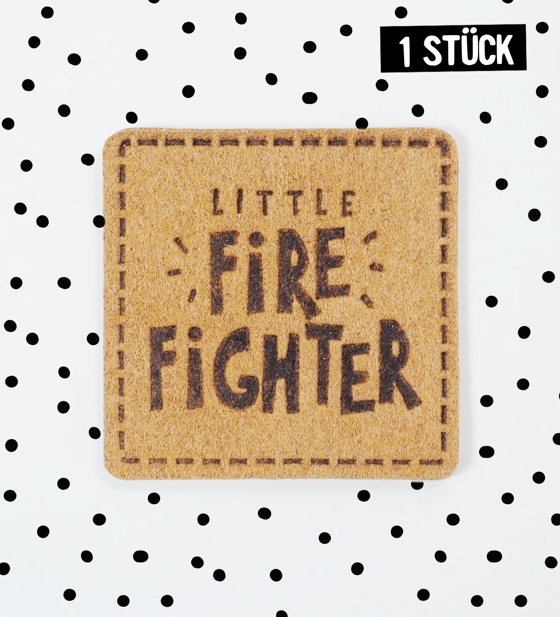 Kunstlederlabel - little fire fighter *iron - on* - Paul & Clara