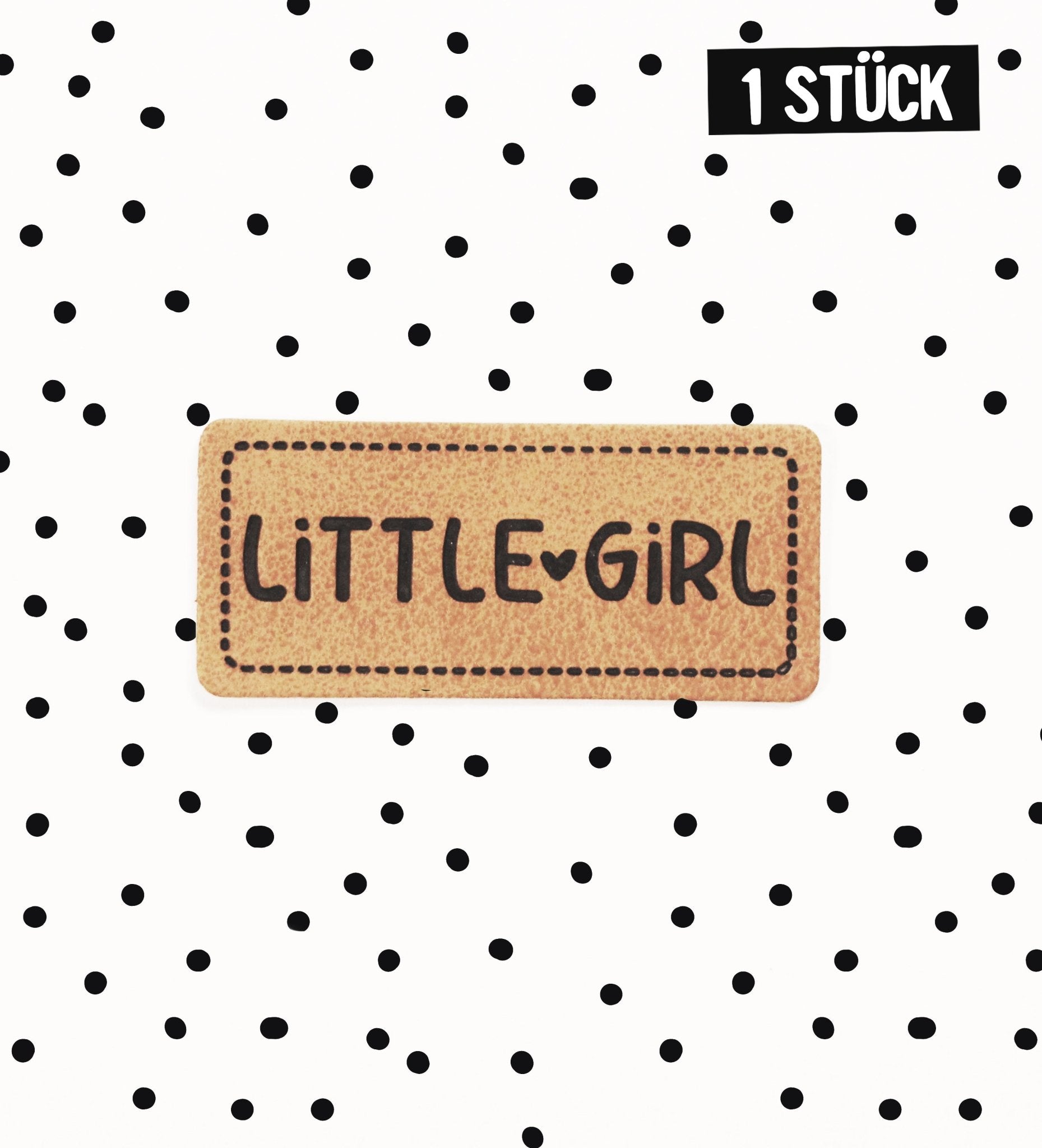 Kunstlederlabel - little girl *iron - on* - Paul & Clara