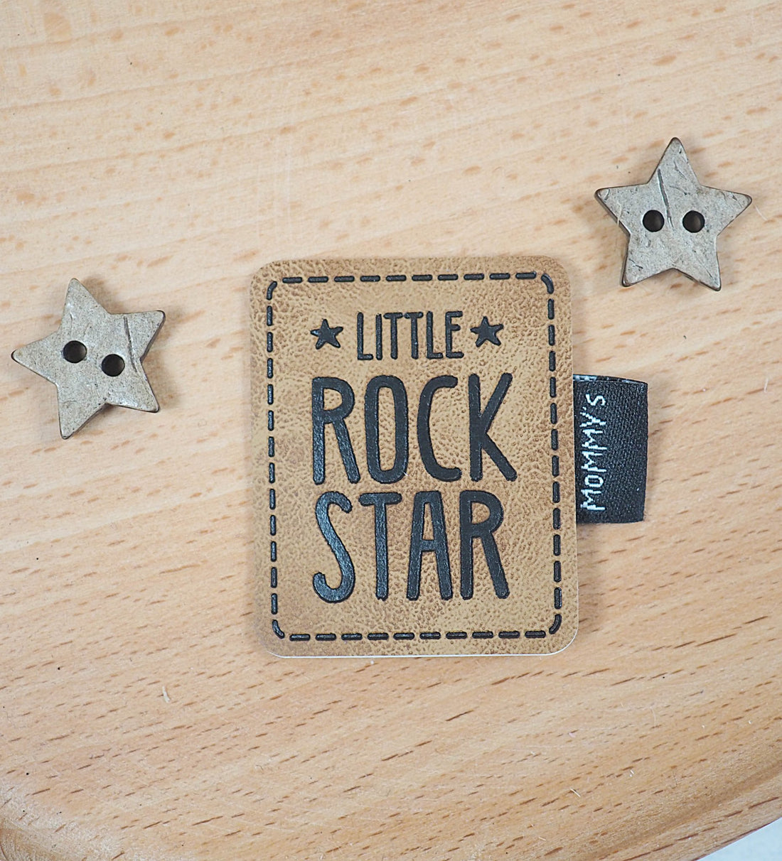Kunstlederlabel - little rockstar *iron - on* - Paul & Clara