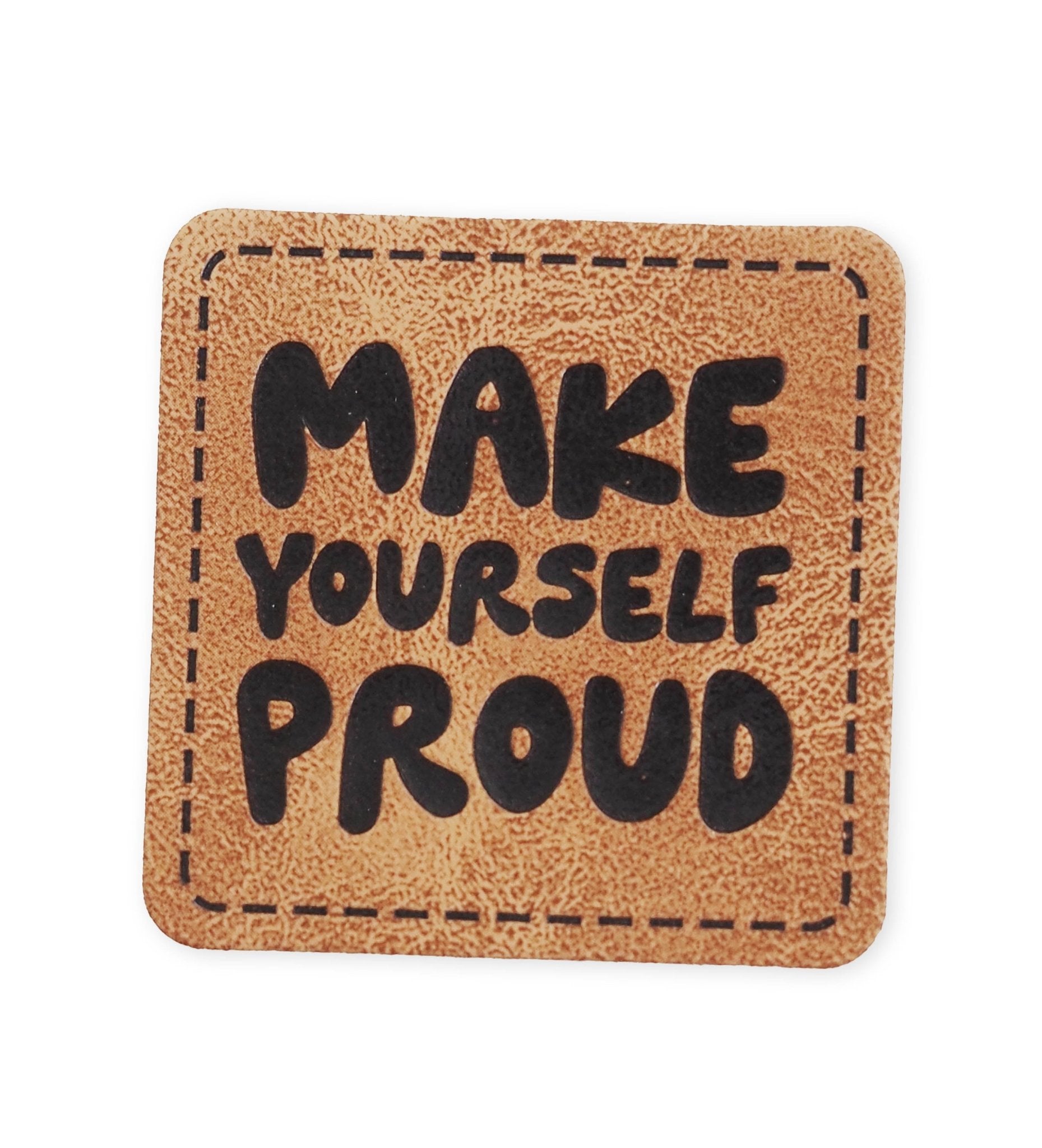 Kunstlederlabel - make yourself proud *iron - on* - Paul & Clara