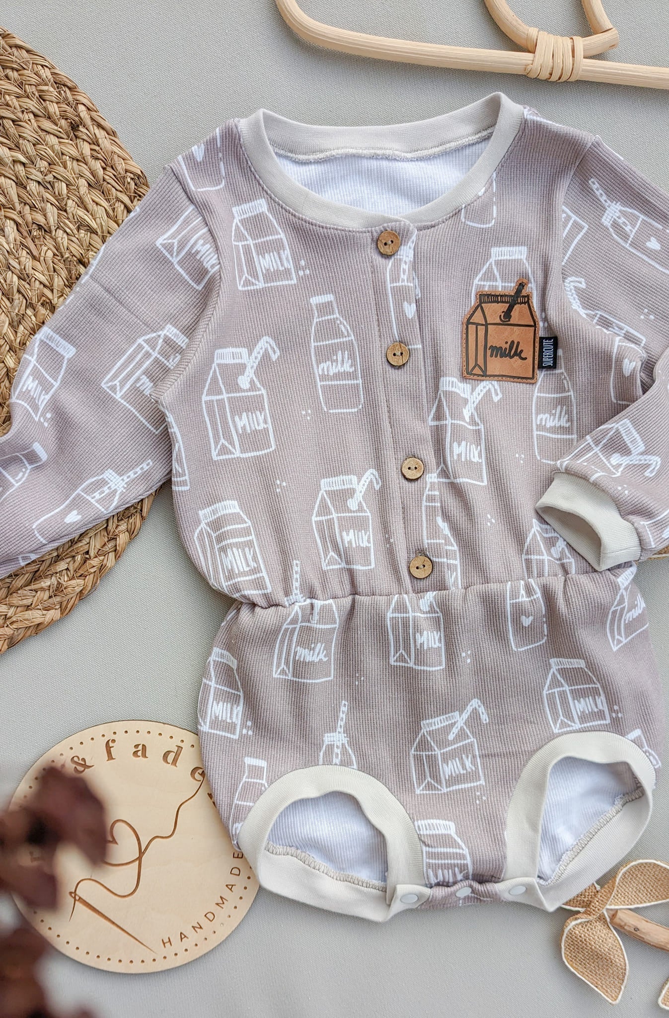 Kunstlederlabel - Milk *iron - on* - Paul & Clara