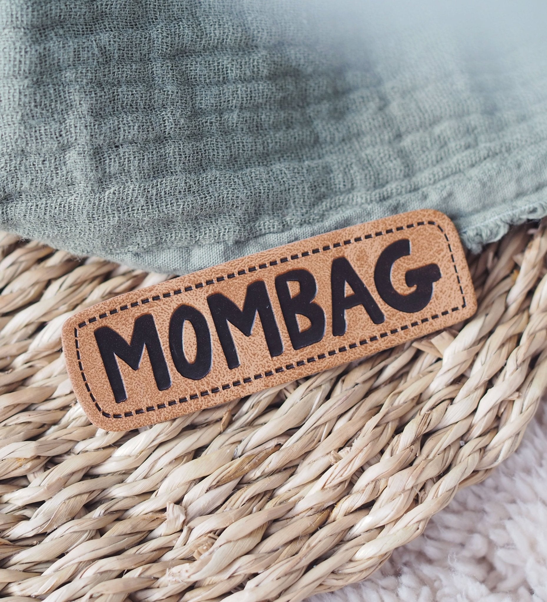 Kunstlederlabel - mombag *iron - on* - Paul & Clara