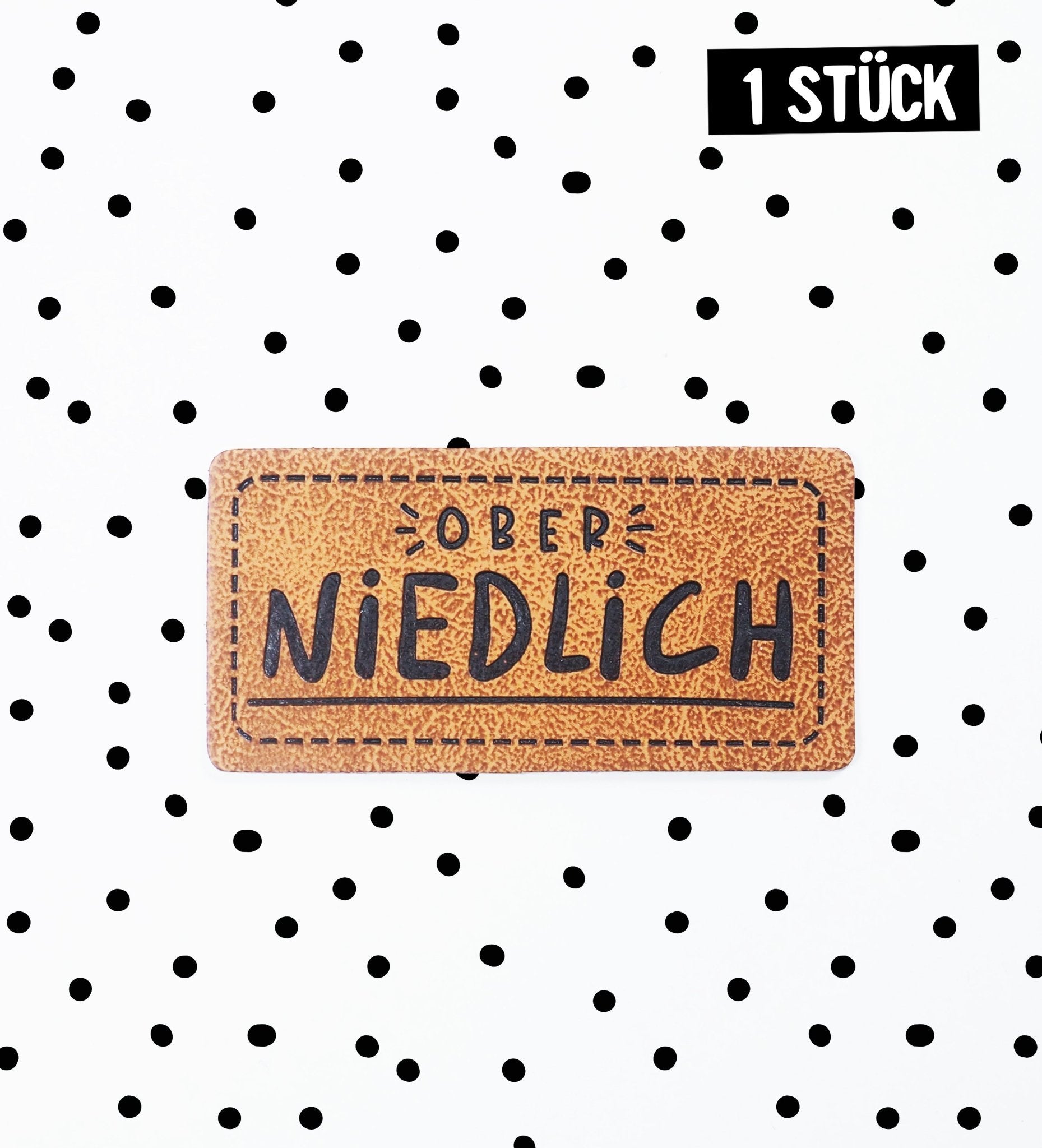 Kunstlederlabel - OBER NIEDLICH *iron - on* - Paul & Clara