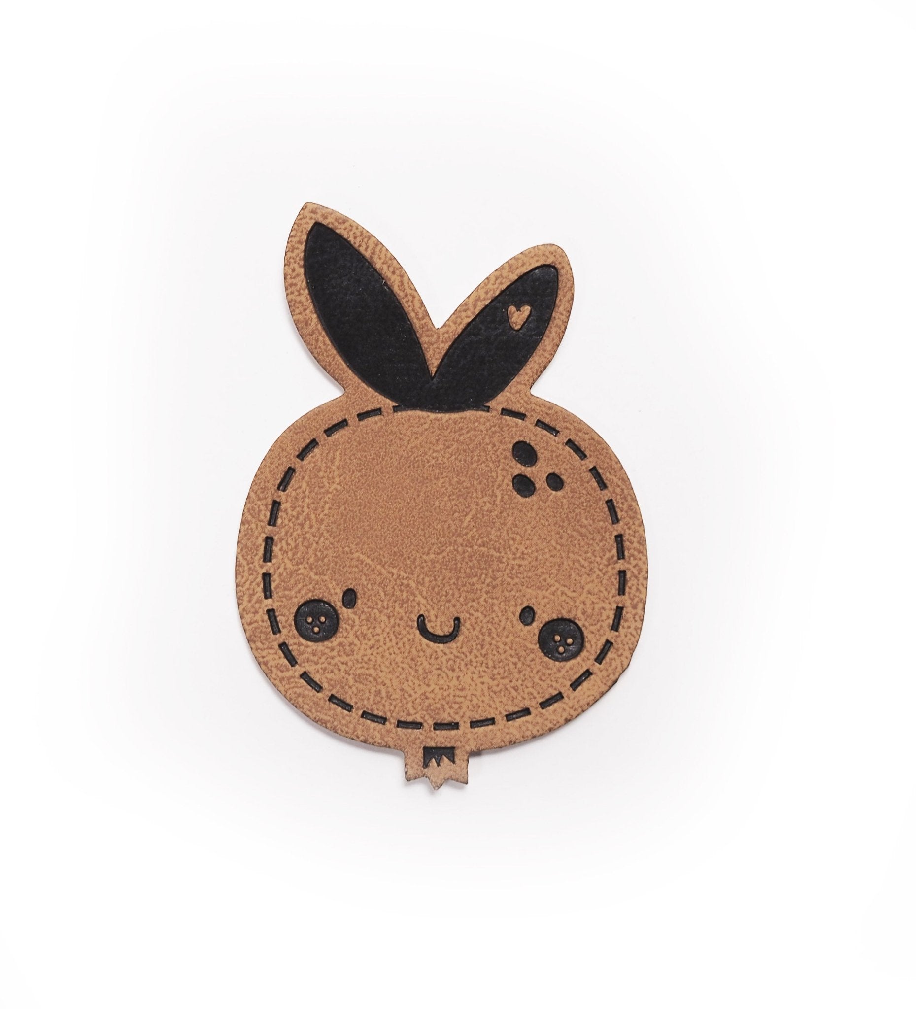 Kunstlederlabel - orange *iron - on* - Paul & Clara