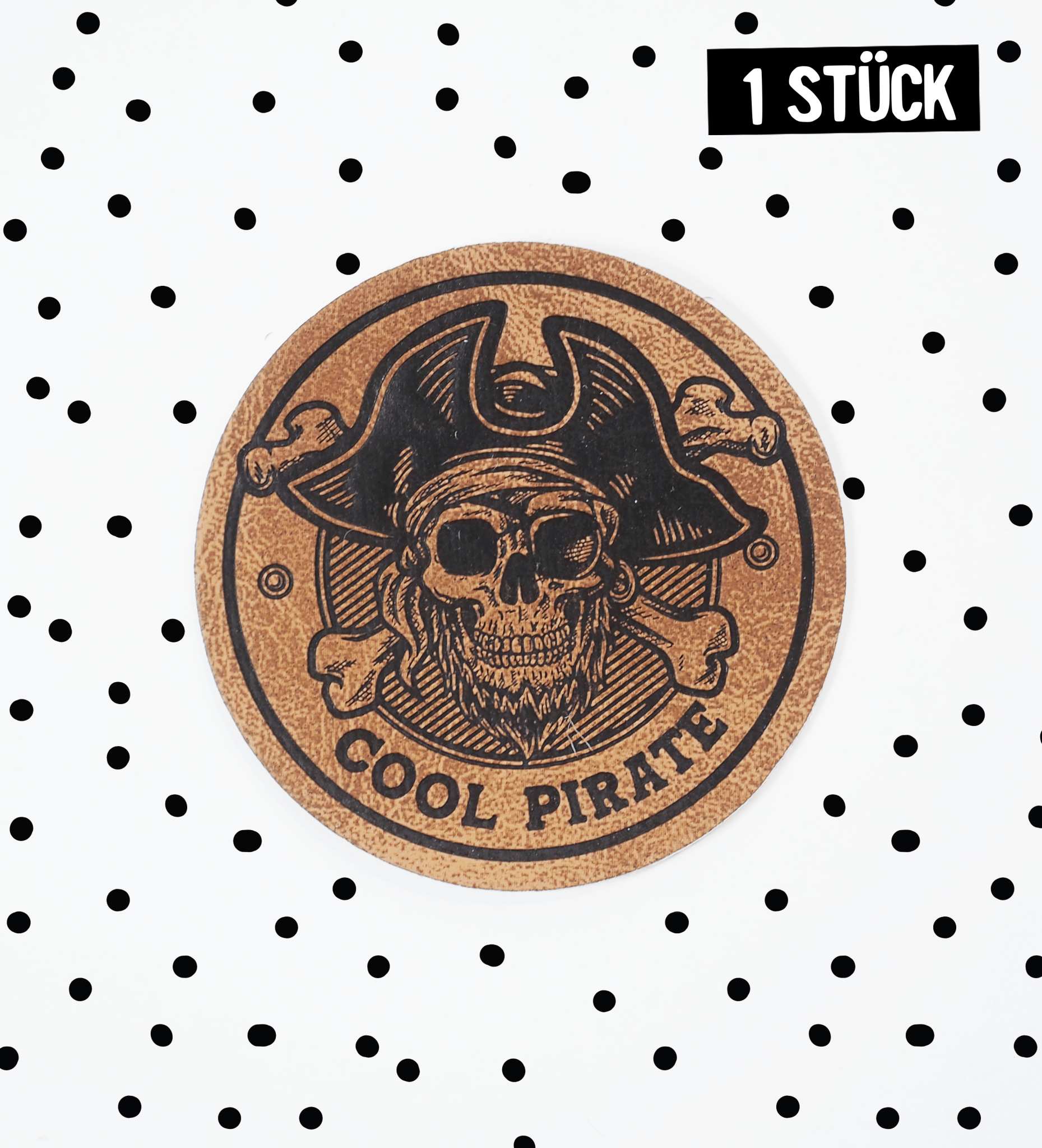 Kunstlederlabel - pirate *iron - on* - Paul & Clara