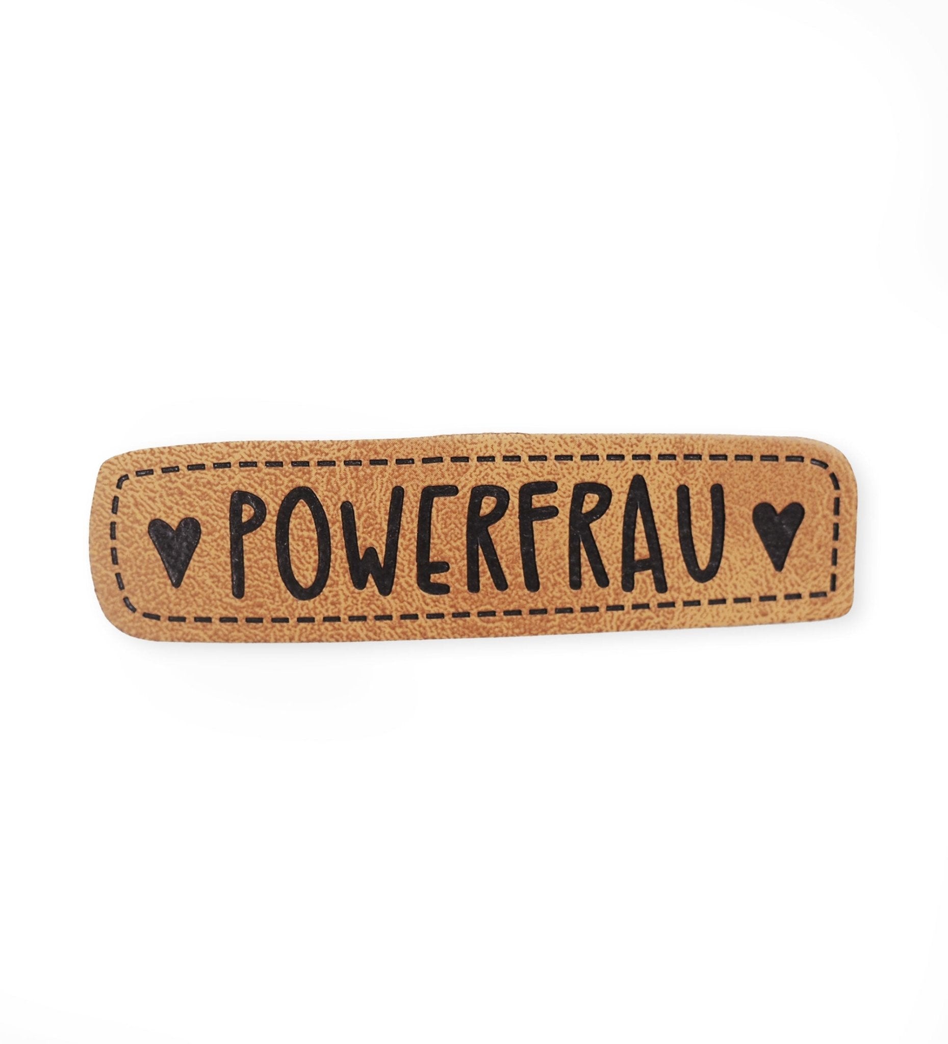 Kunstlederlabel - powerfrau *iron - on* - Paul & Clara