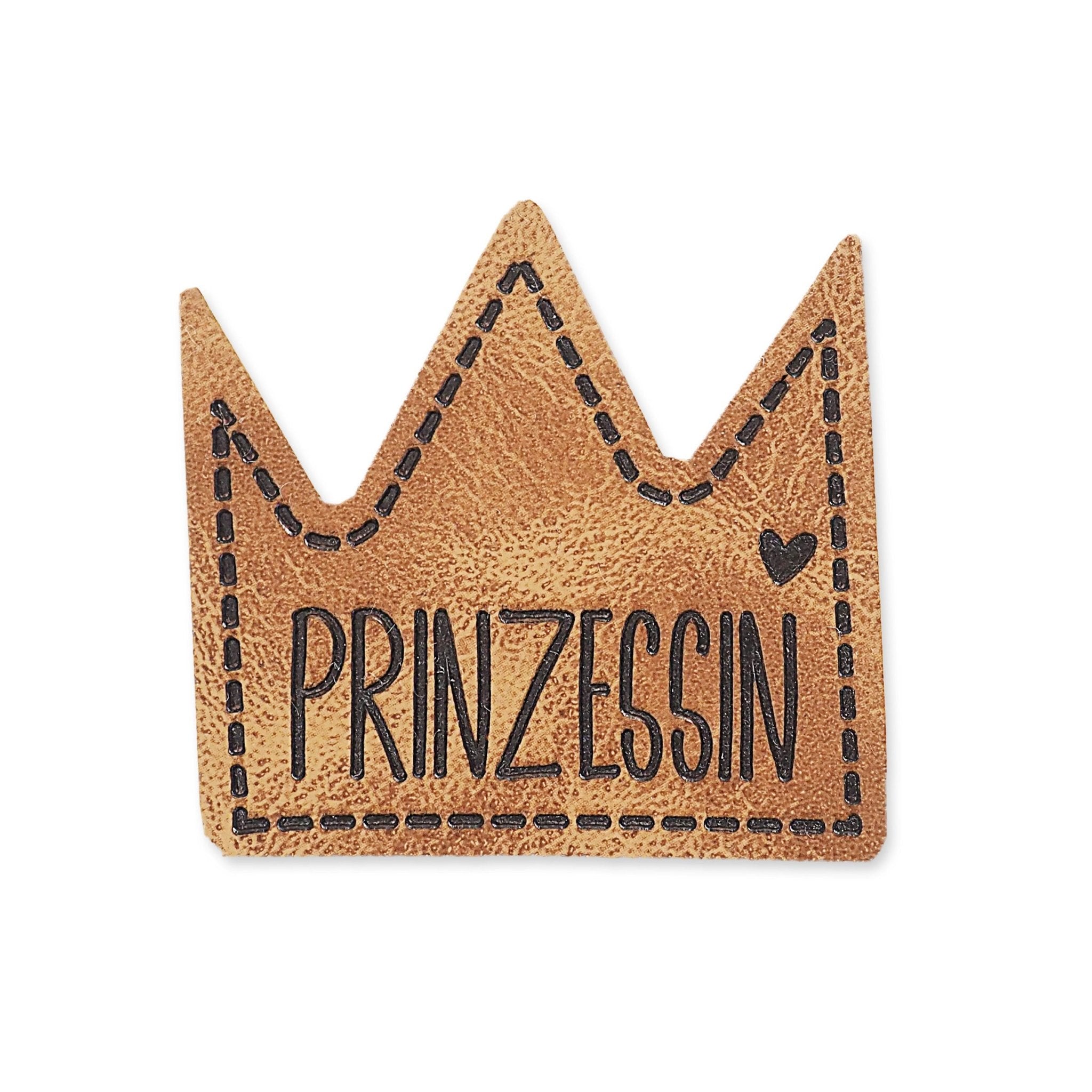 Kunstlederlabel - Prinzessin *iron - on* - Paul & Clara