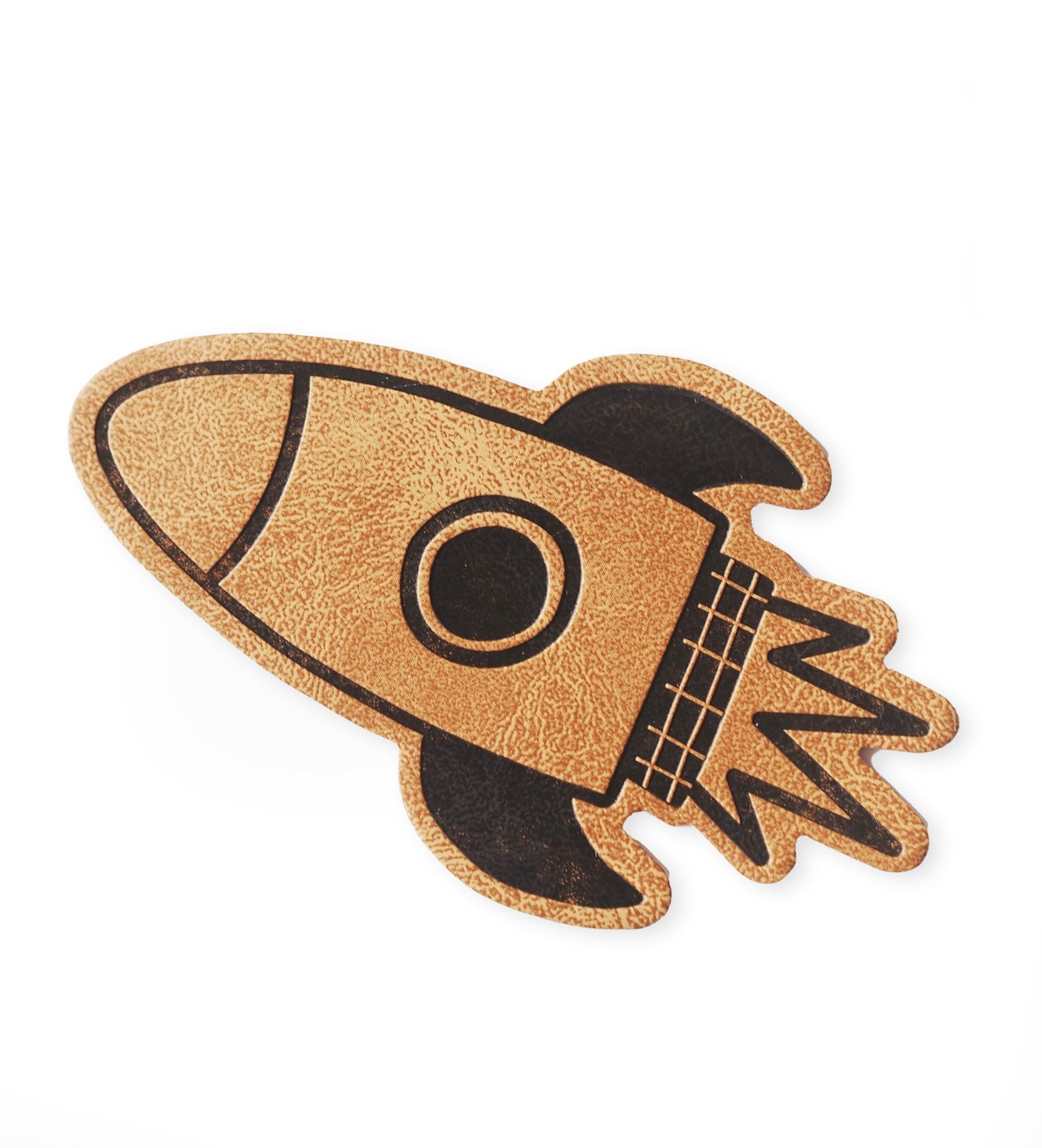 Kunstlederlabel - Rakete *iron - on* - Paul & Clara