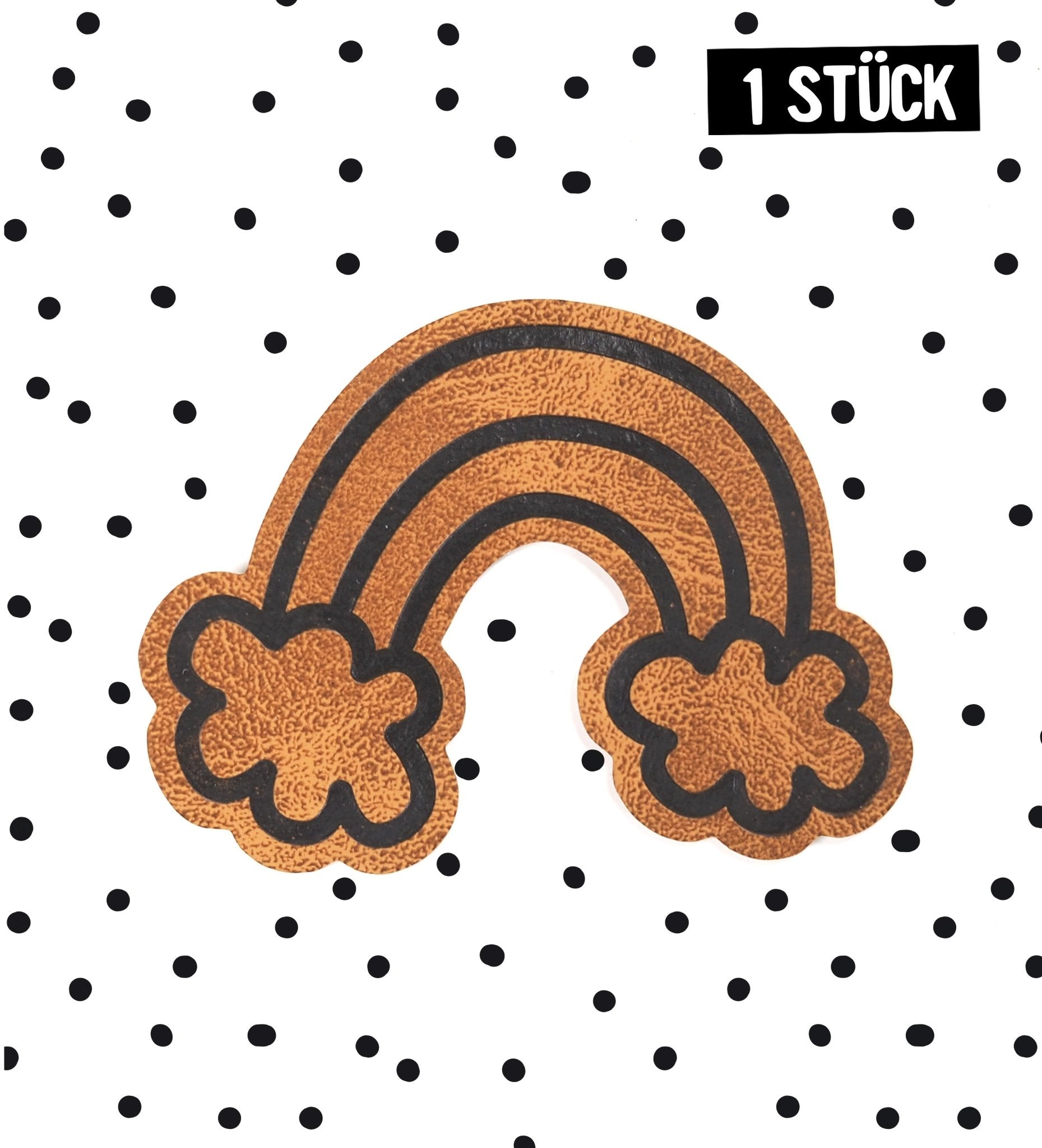 Kunstlederlabel - Regenbogen *iron - on* - Paul & Clara