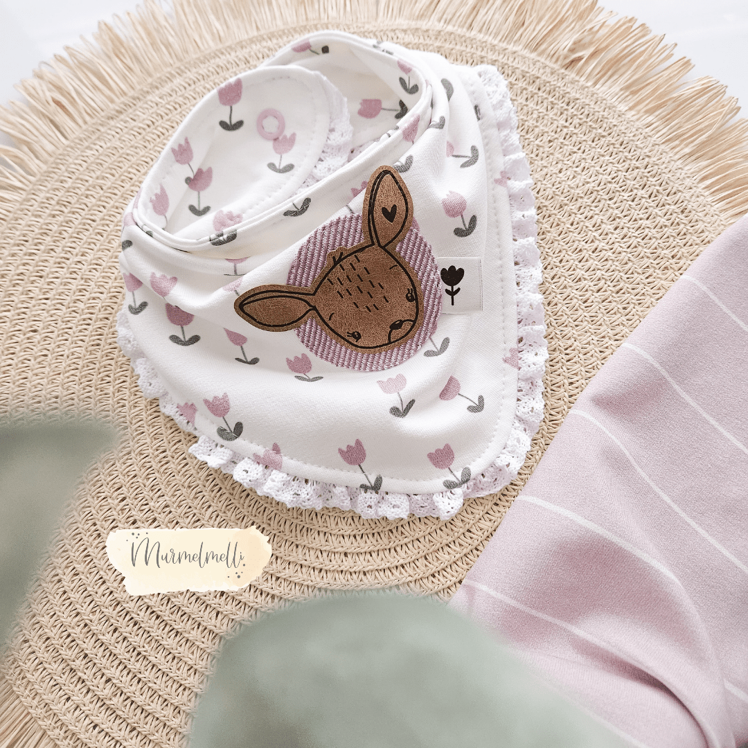 Kunstlederlabel - Reh Babs Herz *iron - on* - Paul & Clara