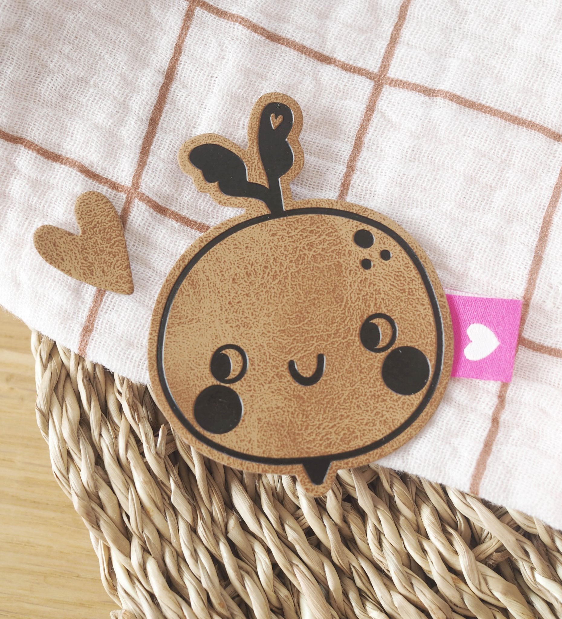 Kunstlederlabel - Rübe *iron - on* - Paul & Clara