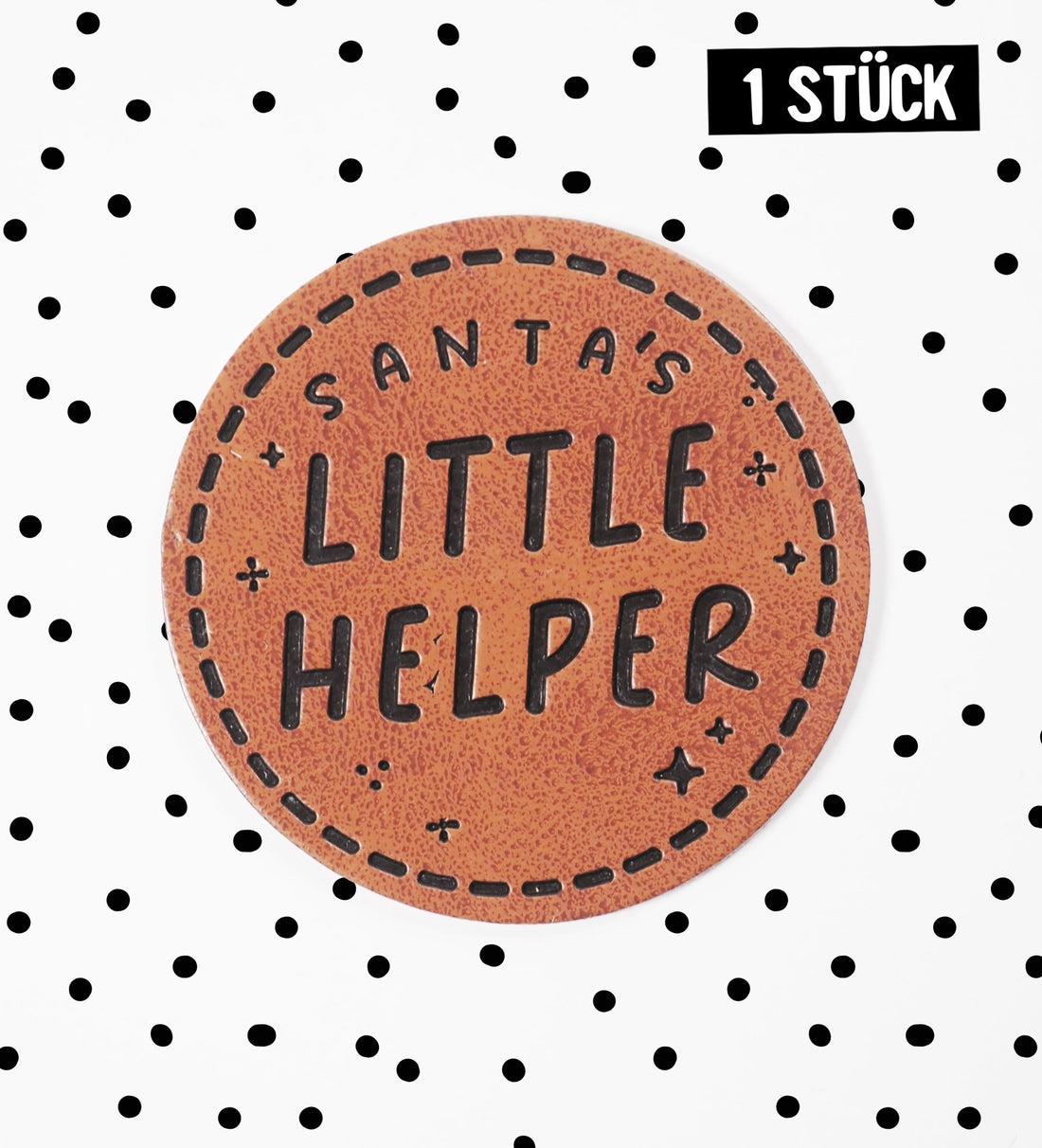 Kunstlederlabel - Santas little helper *iron - on* - Paul & Clara
