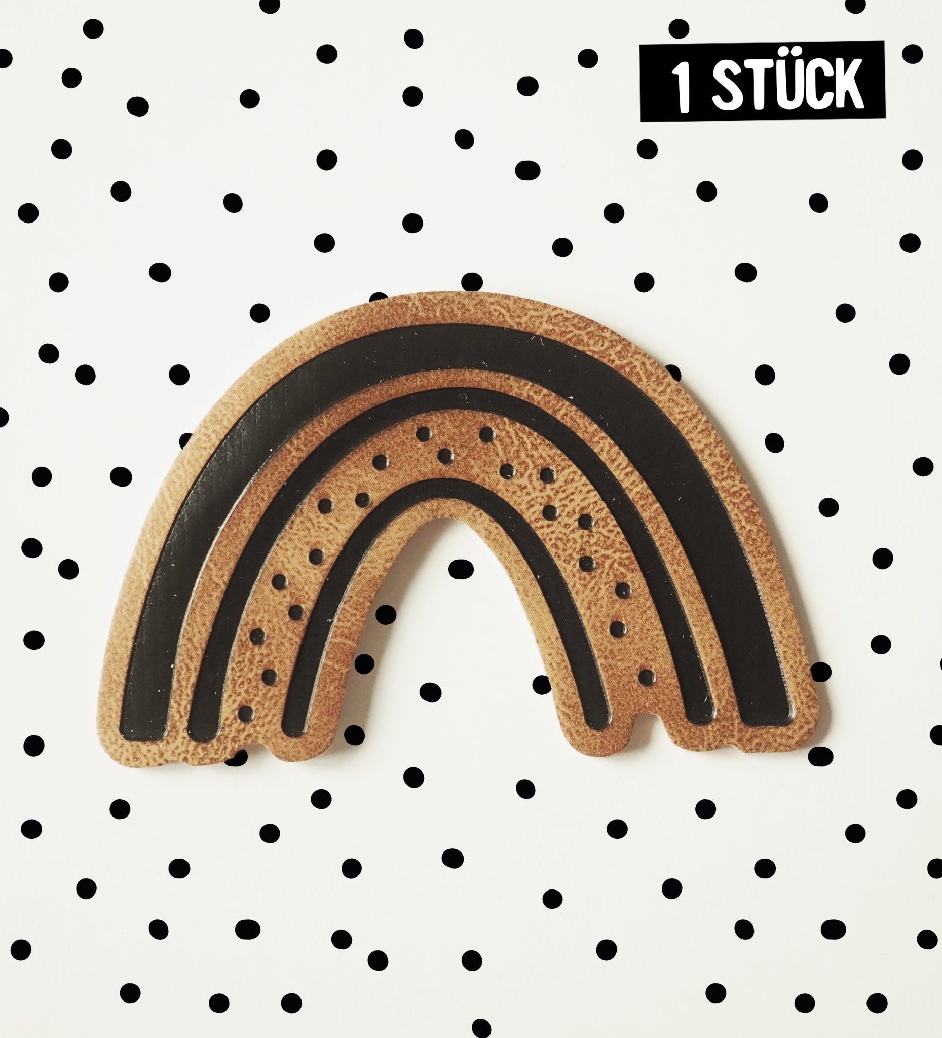 Kunstlederlabel - Scandi Regenbogen 4,5 x 3 cm *iron - on* - Paul & Clara